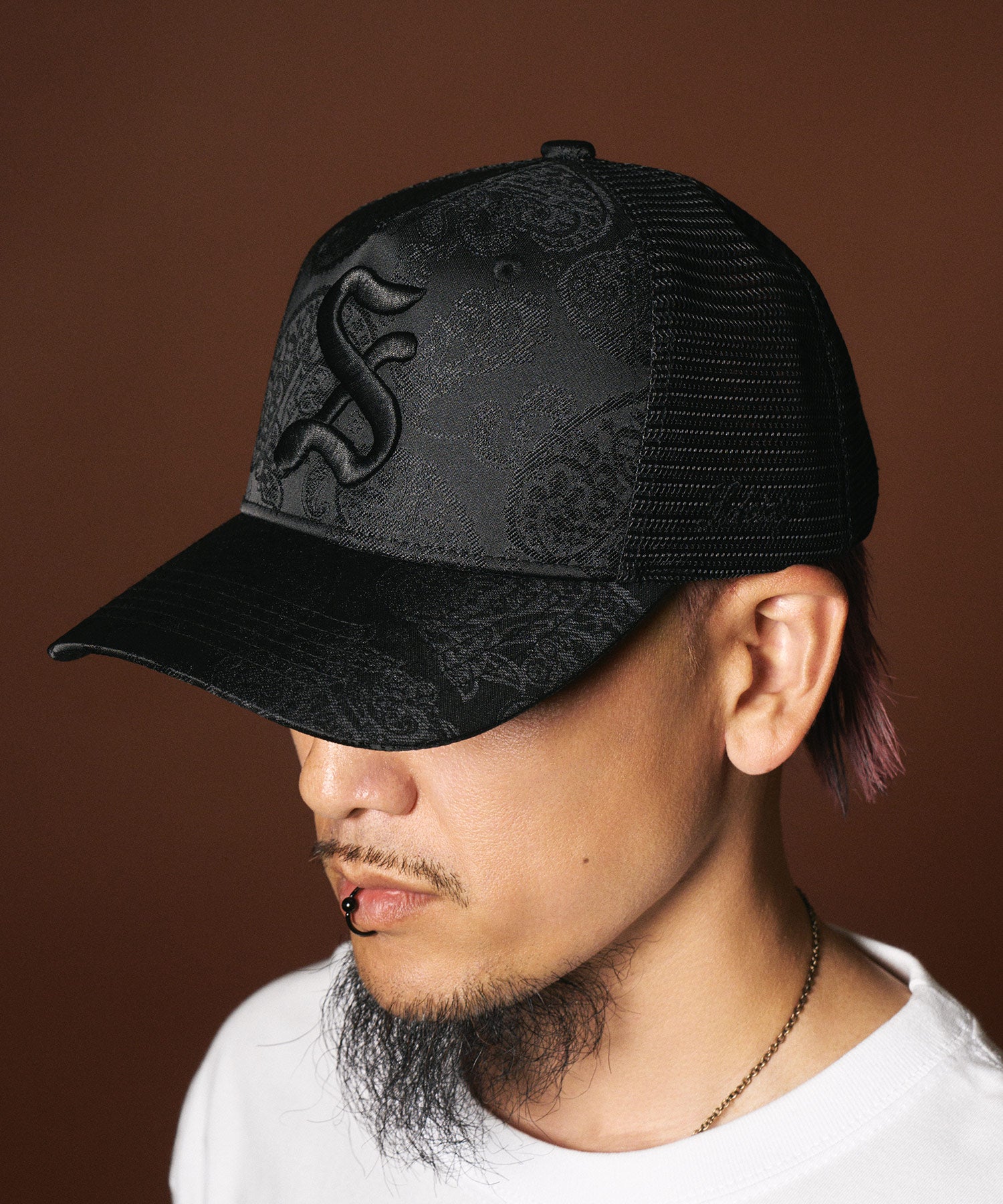 Jacquard paisley mesh cap-thumbmail-18