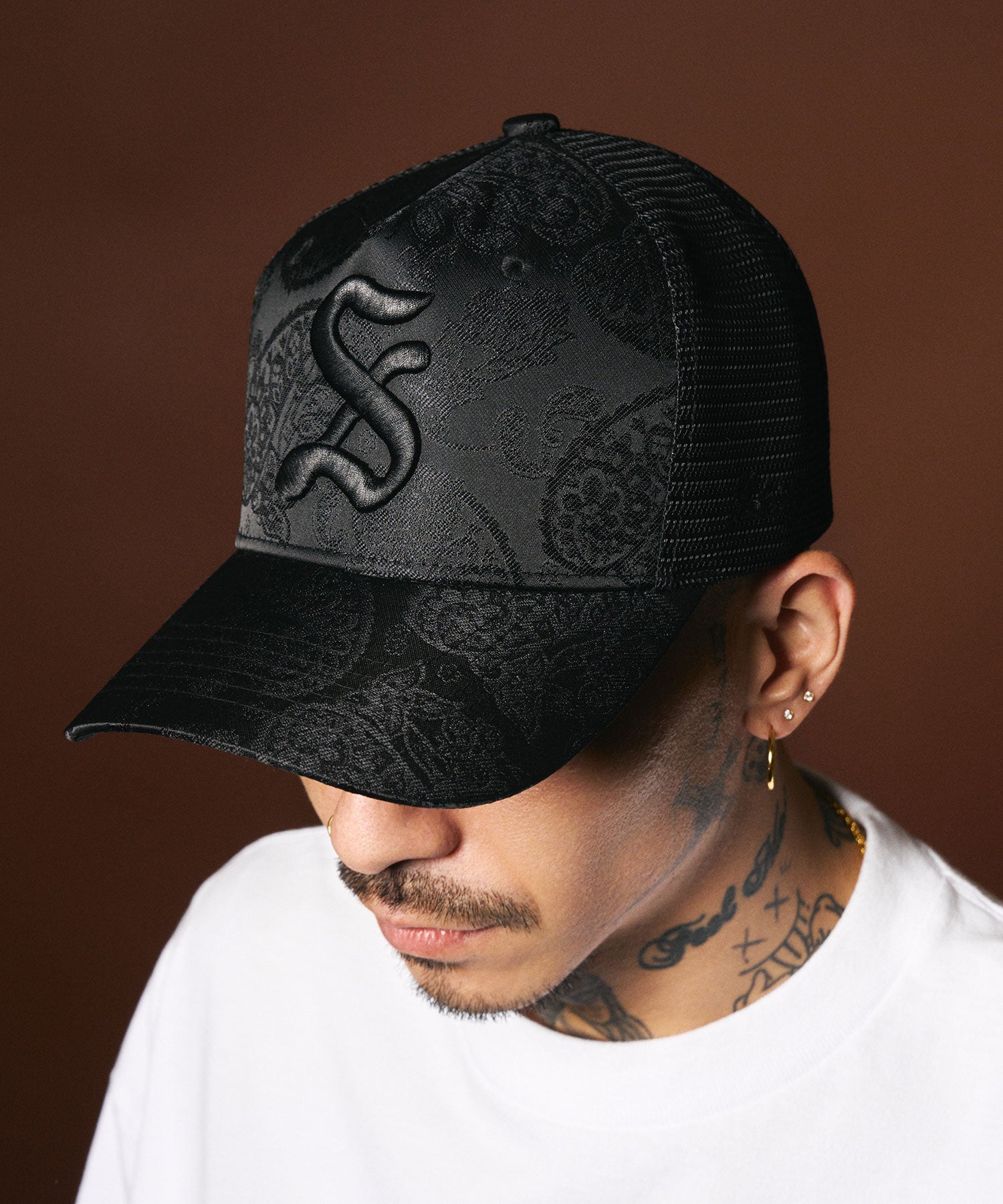 Jacquard paisley mesh cap-thumbmail-17