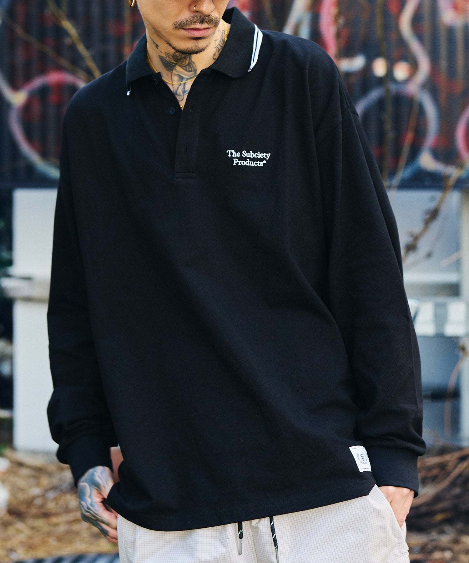 Seed stitch polo shirt