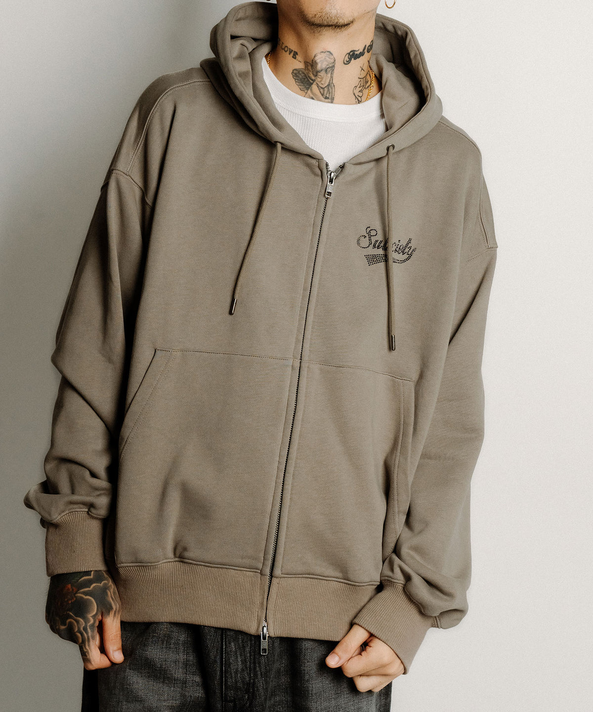 Rhinestone zip hoodie-thumbmail-3