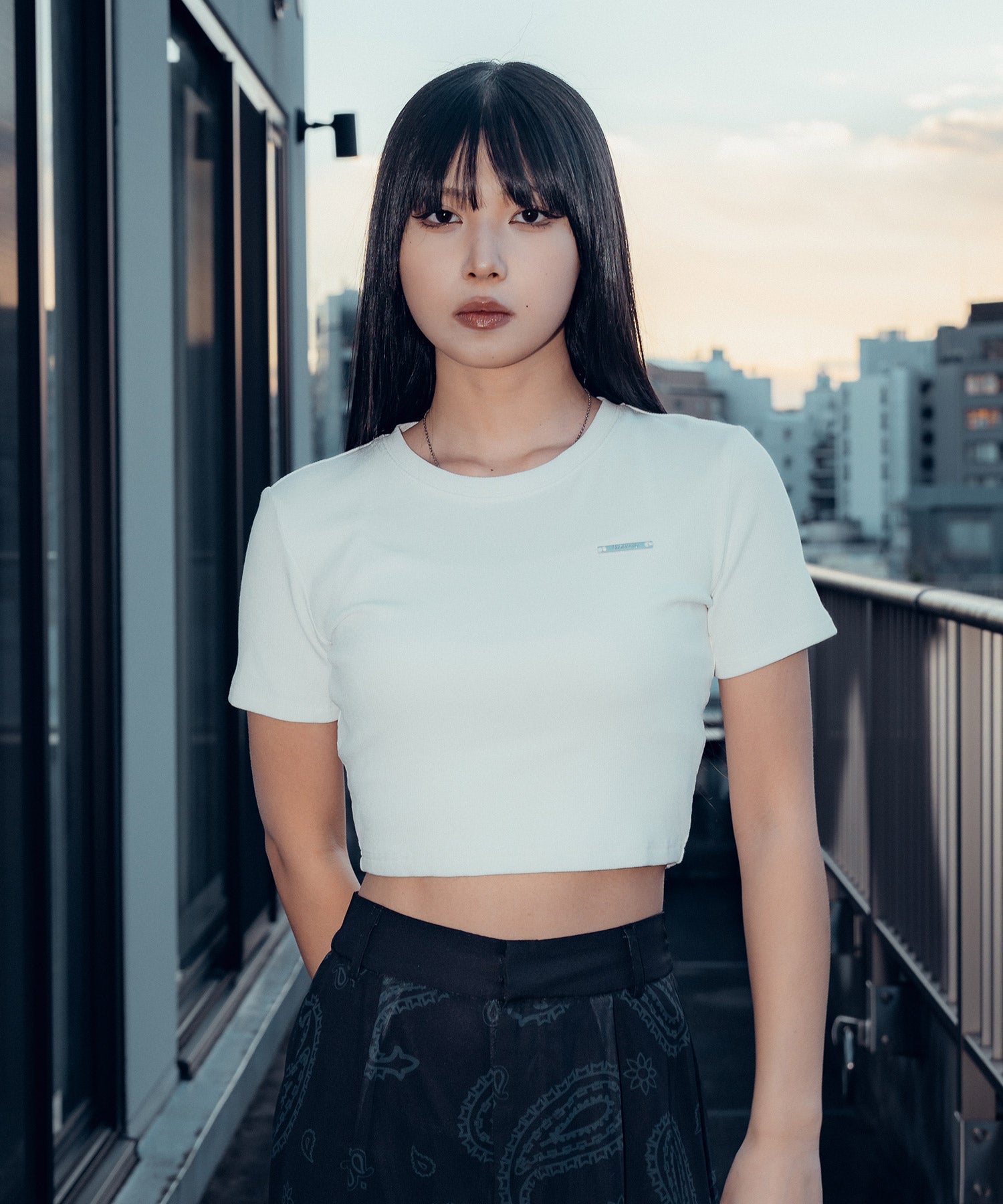 Brass logo rib tops【WOMEN】