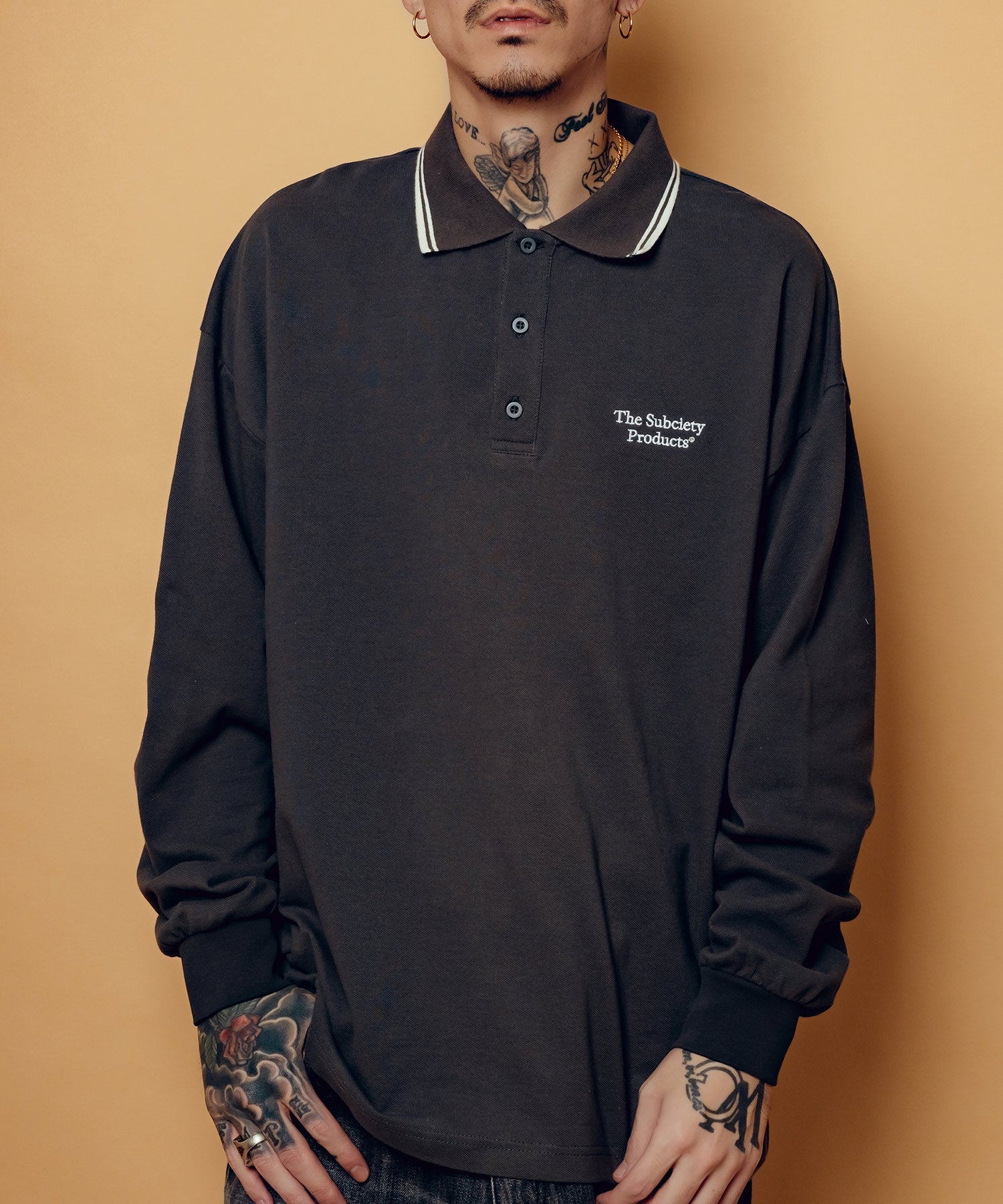 Seed stitch polo shirt
