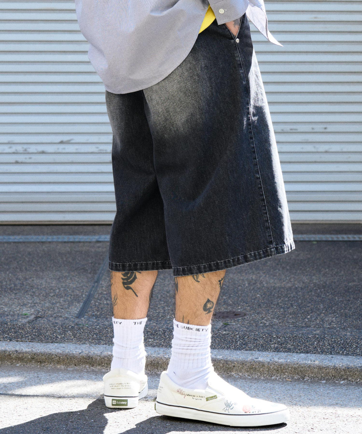 Embroidery baggy shorts-thumbmail-10