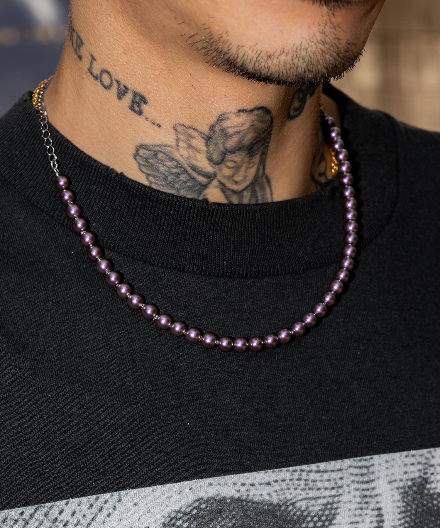 Pearl chain combi necklace-thumbmail-7