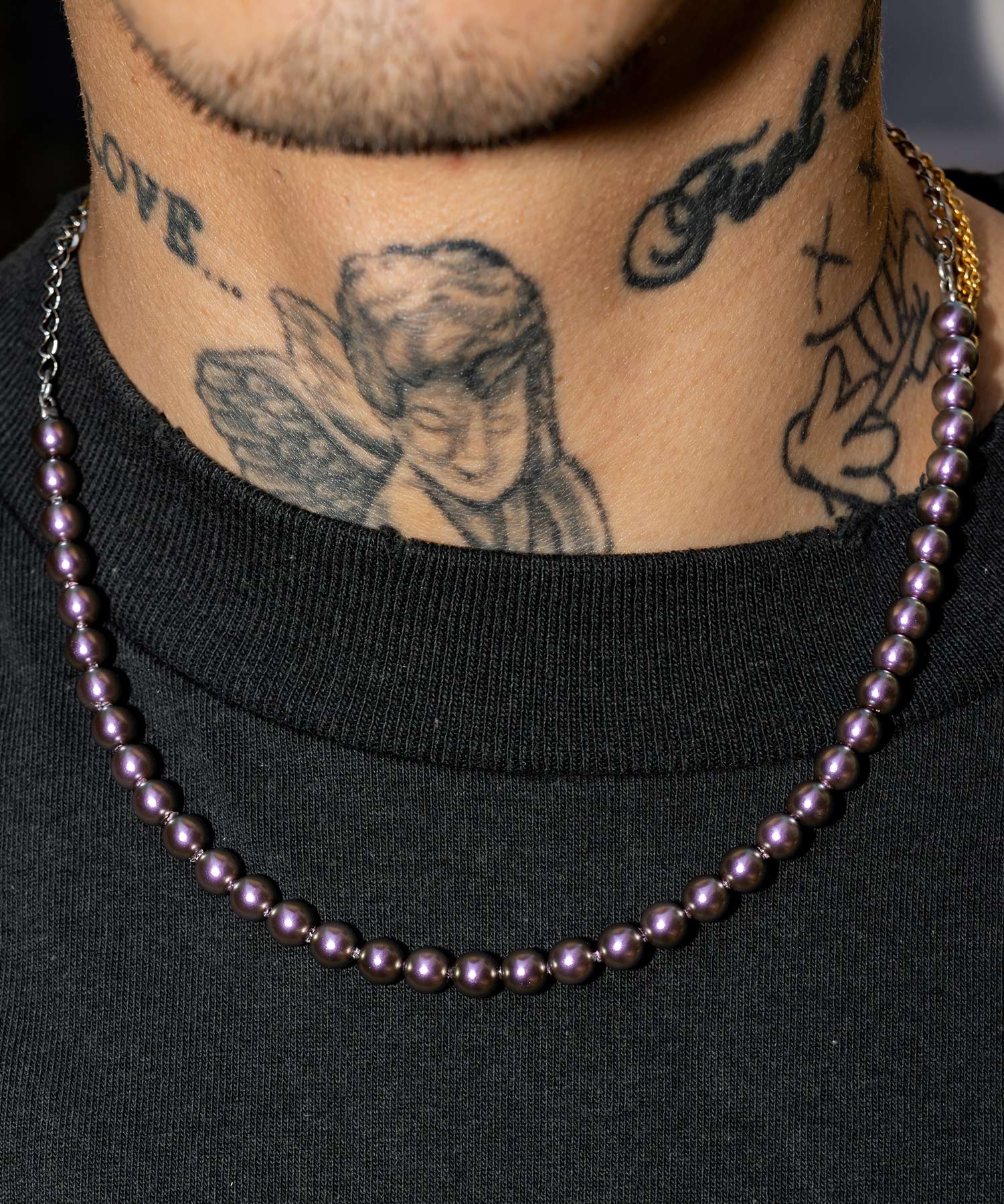Pearl chain combi necklace-thumbmail-8