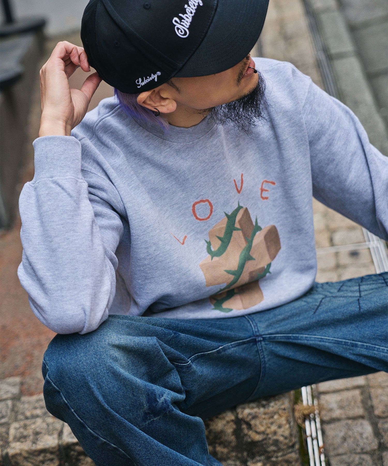 Thorn cross sweat shirt-thumbmail-2