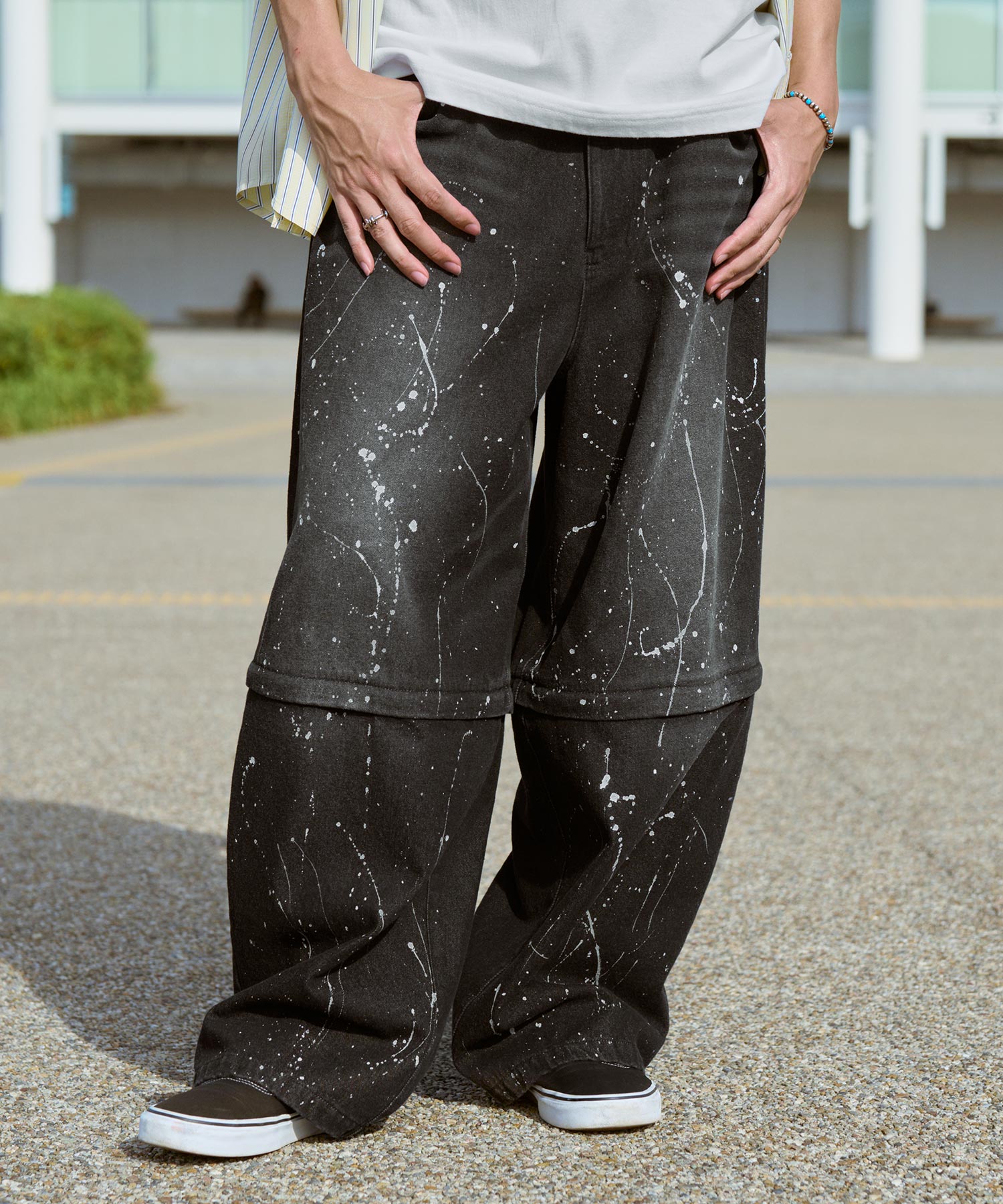 Painted 2way denim pants-thumbmail-1