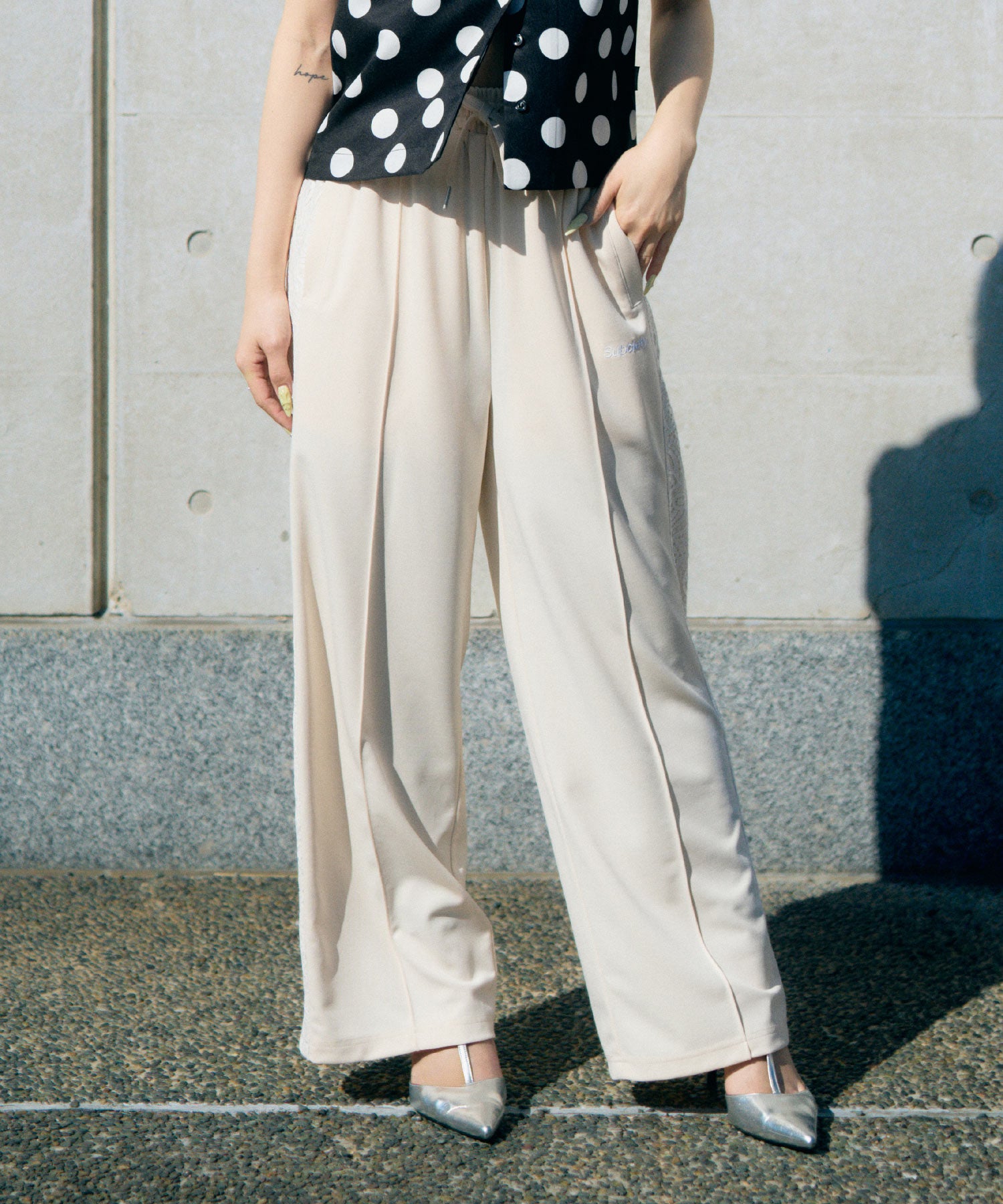 【WOMENS】Side lace track pants