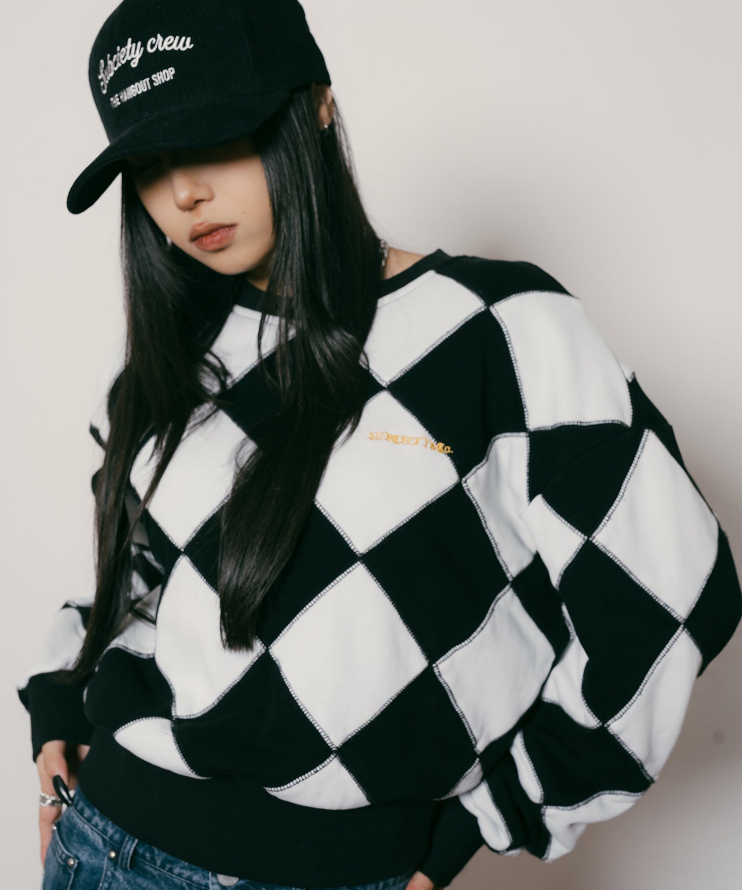 Line crewman sweatshirt【WOMEN】