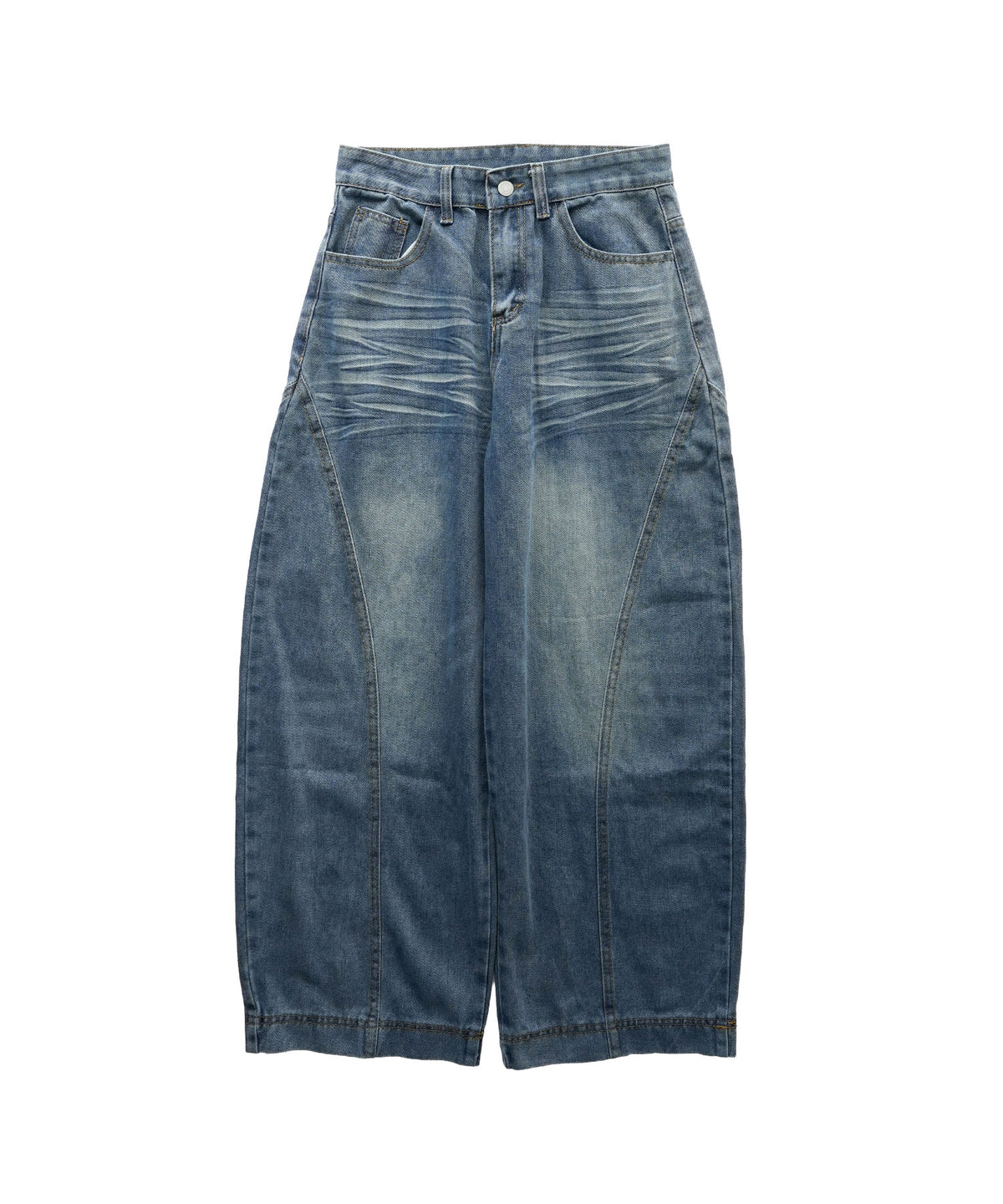 Curve seam wide denim pants-thumbmail-3