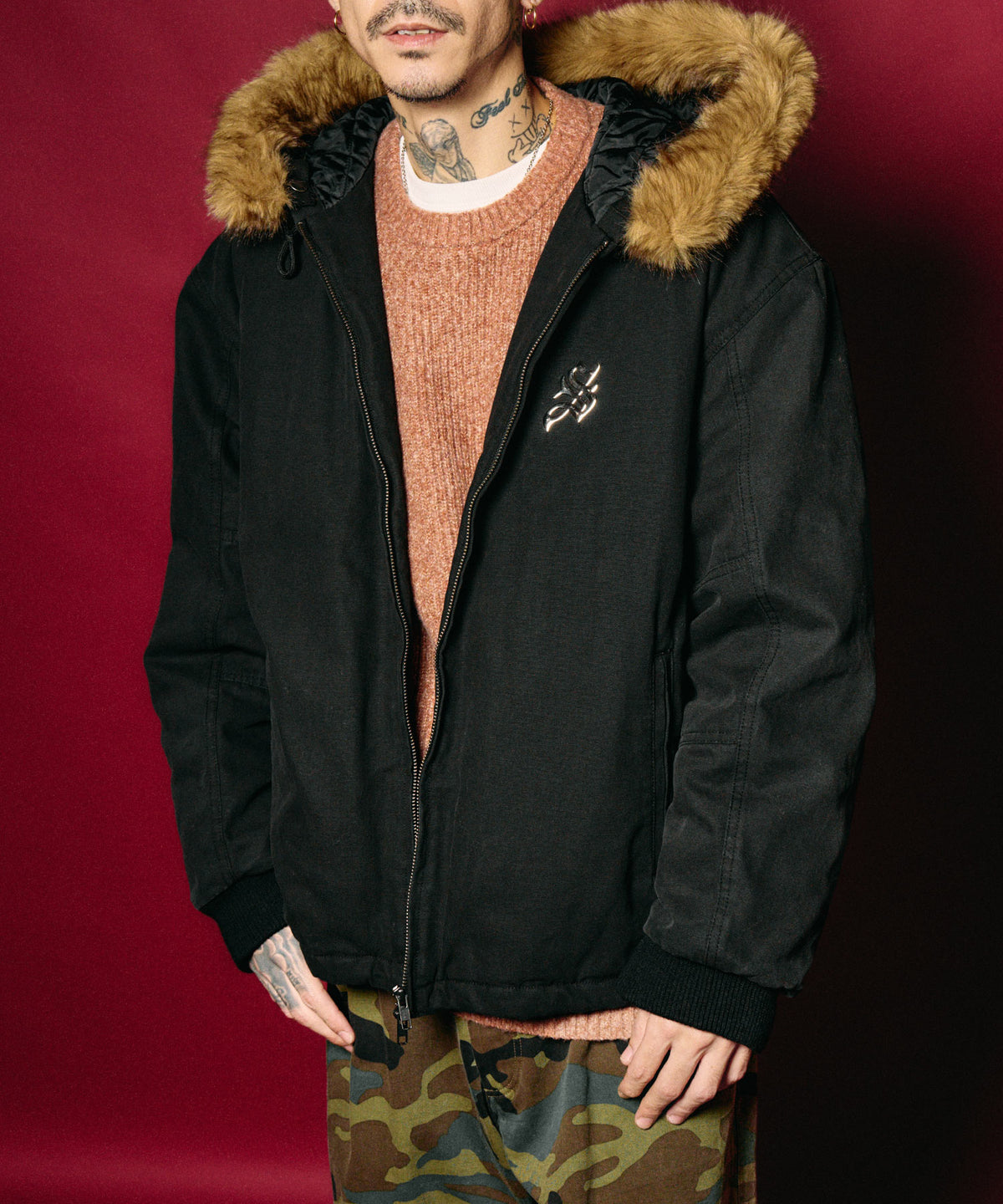 Metal logo padded jacket-thumbmail-5