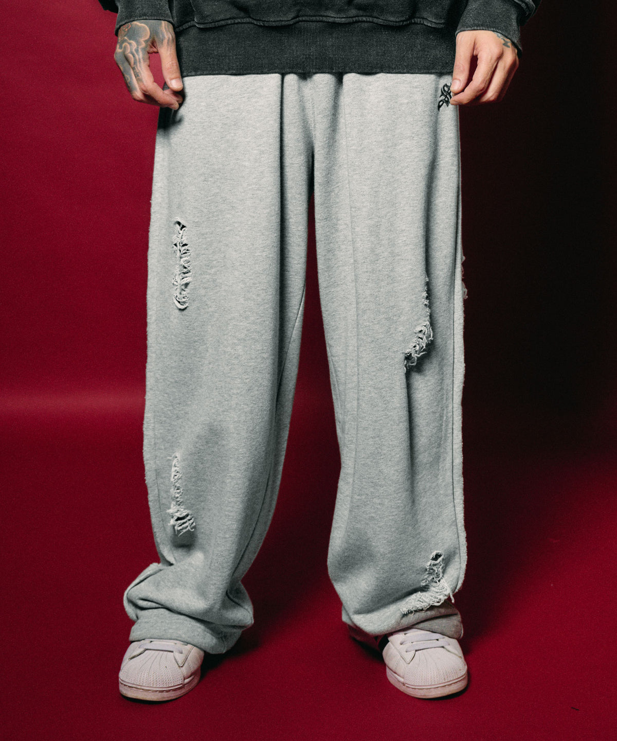 Distressed sweatpants