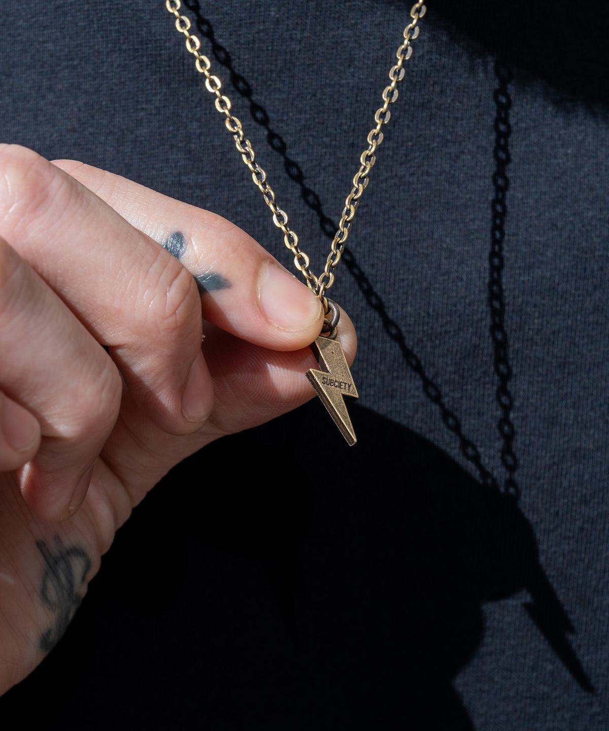 Metal necklace - thunder --thumbmail-13