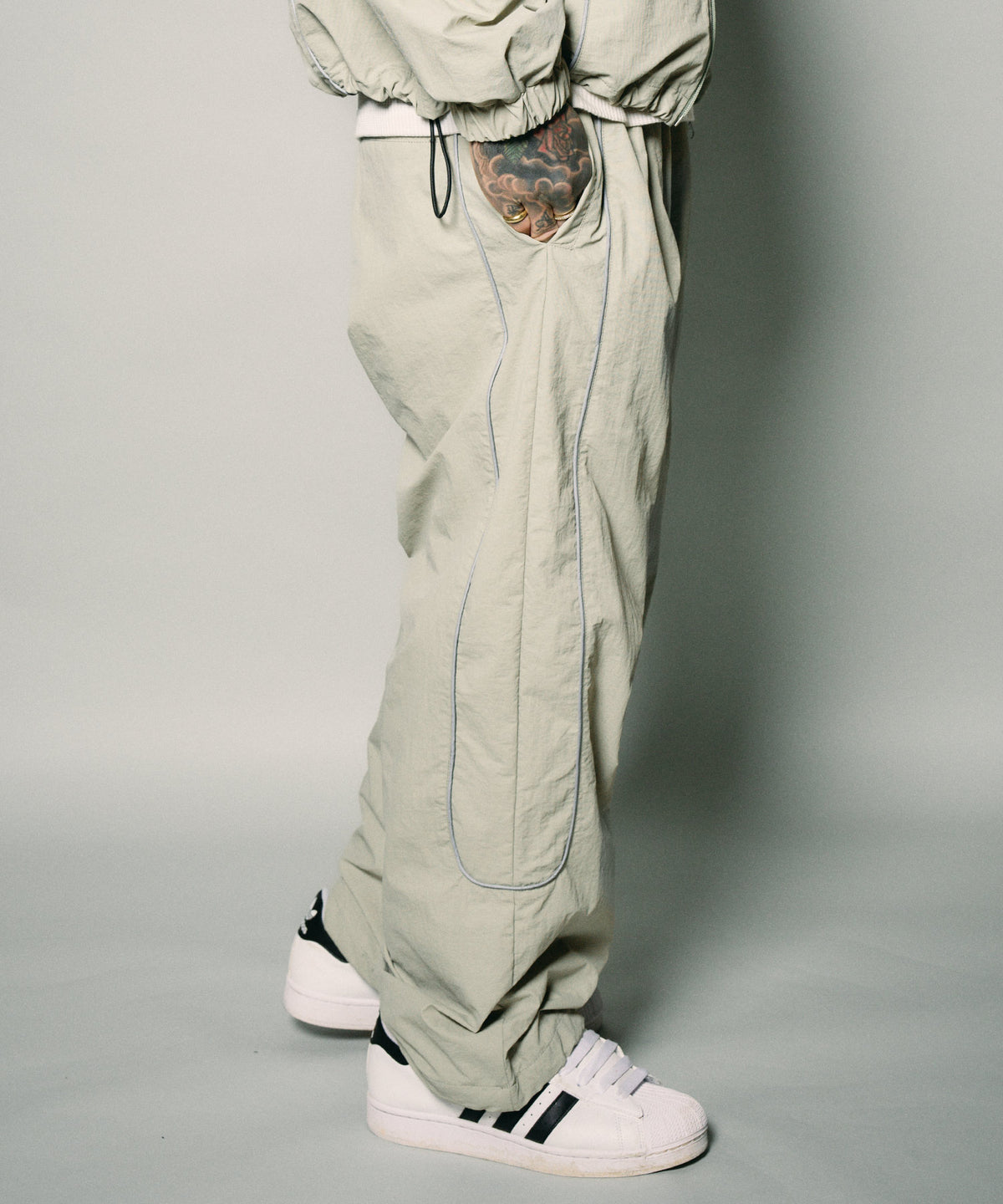 Reflective piping nylon pants-thumbmail-8