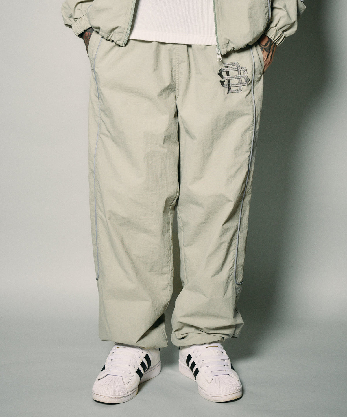 Reflective piping nylon pants-thumbmail-4