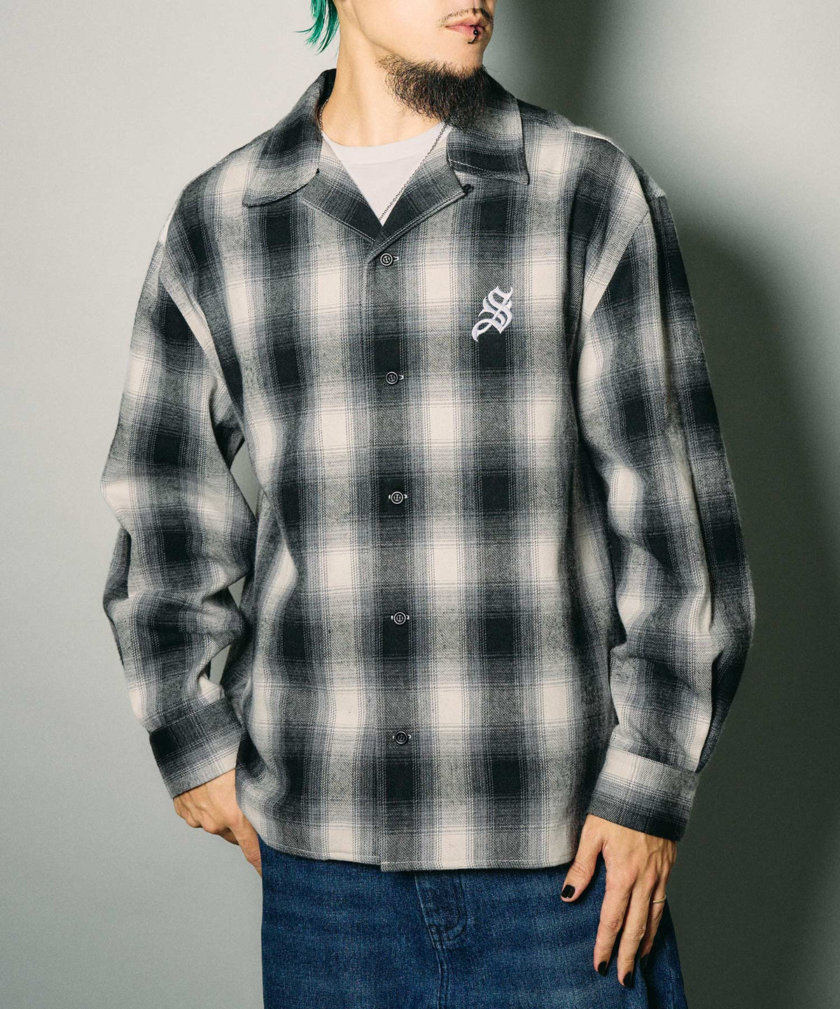 Essential ombre check shirt-thumbmail-2
