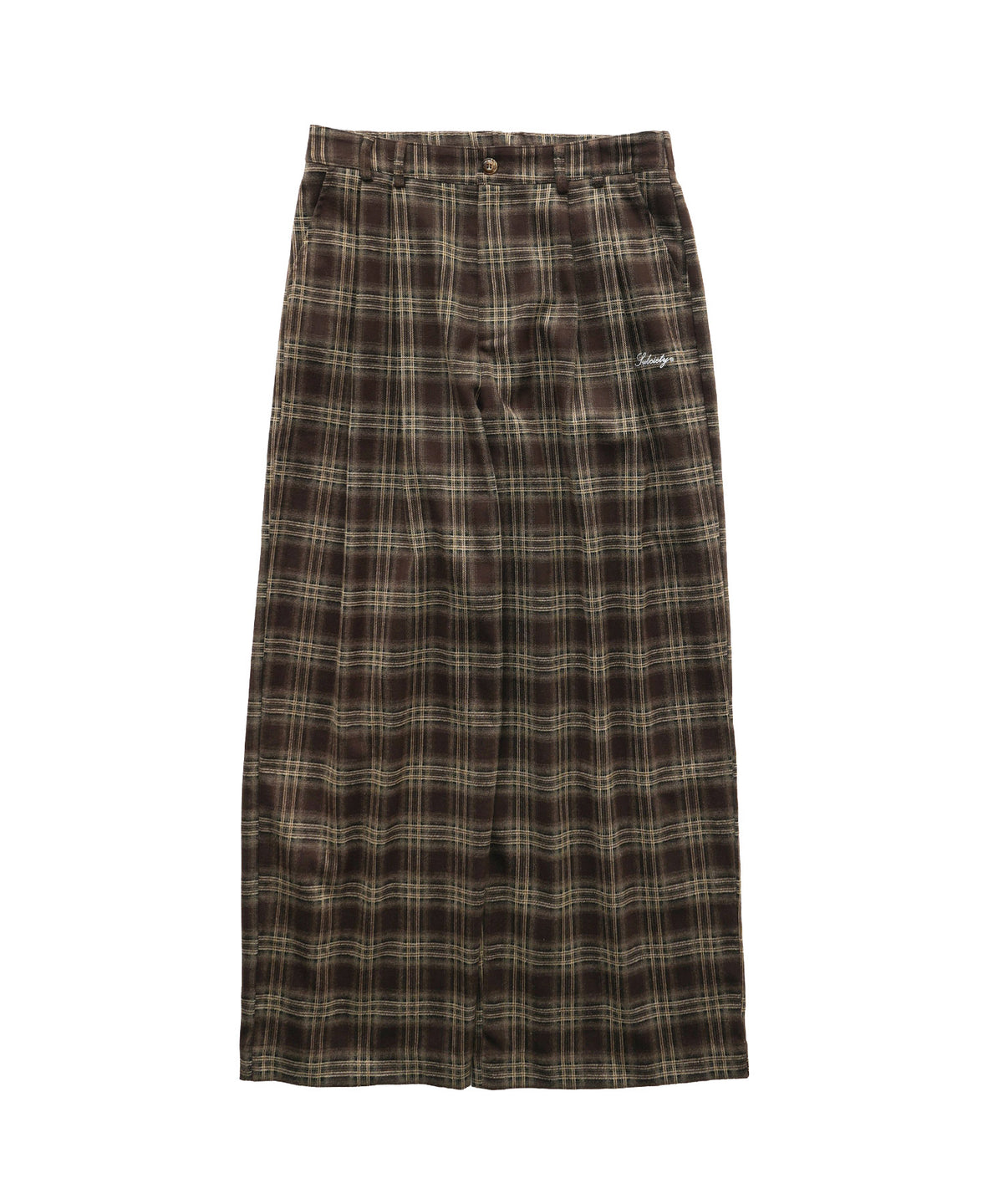 Wide straight check slacks-thumbmail-3