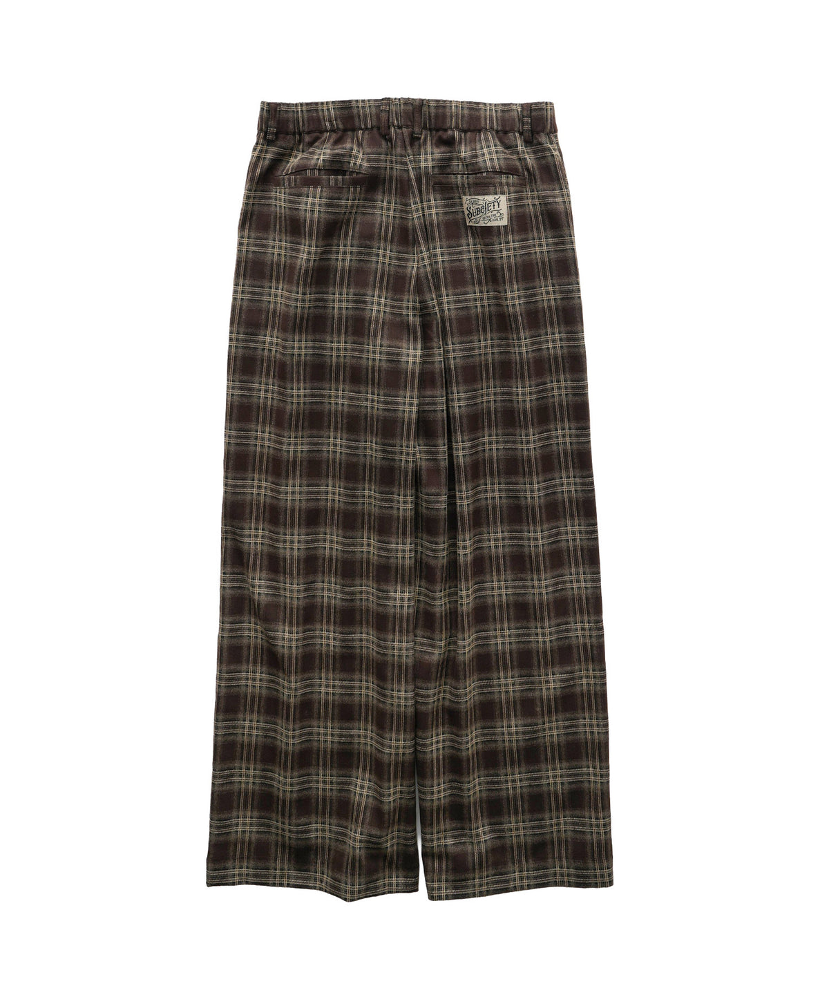 Wide straight check slacks-thumbmail-4
