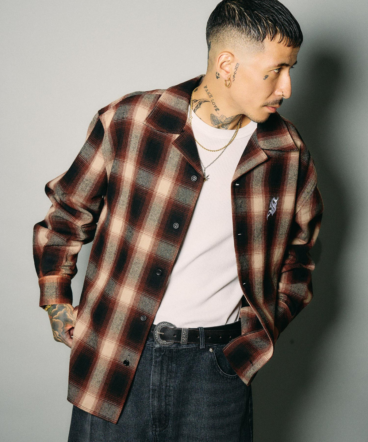 Essential ombre check shirt-thumbmail-1