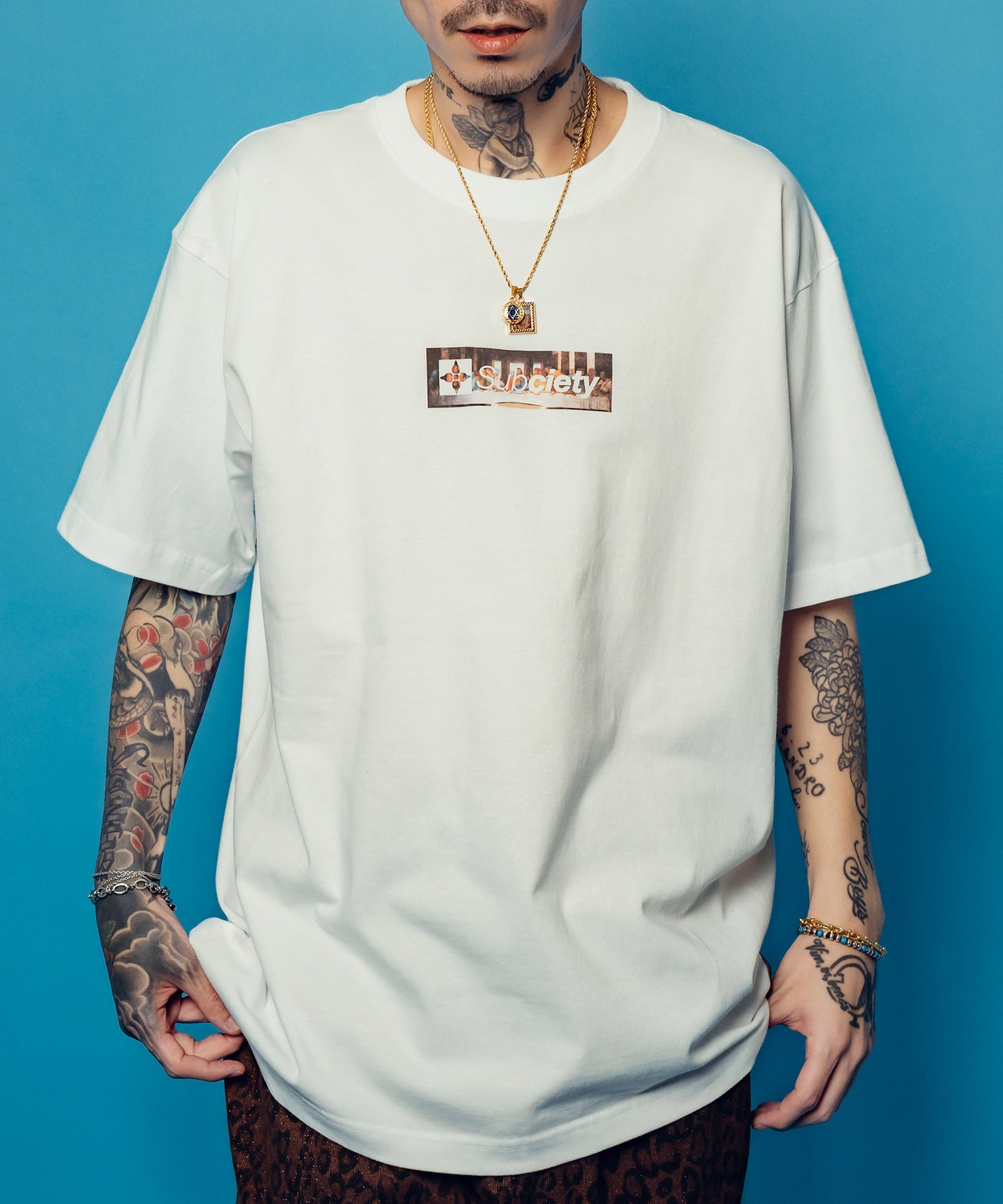Last supper box tee