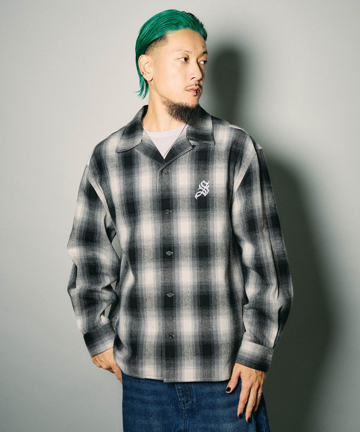 Essential ombre check shirt-thumbmail-5