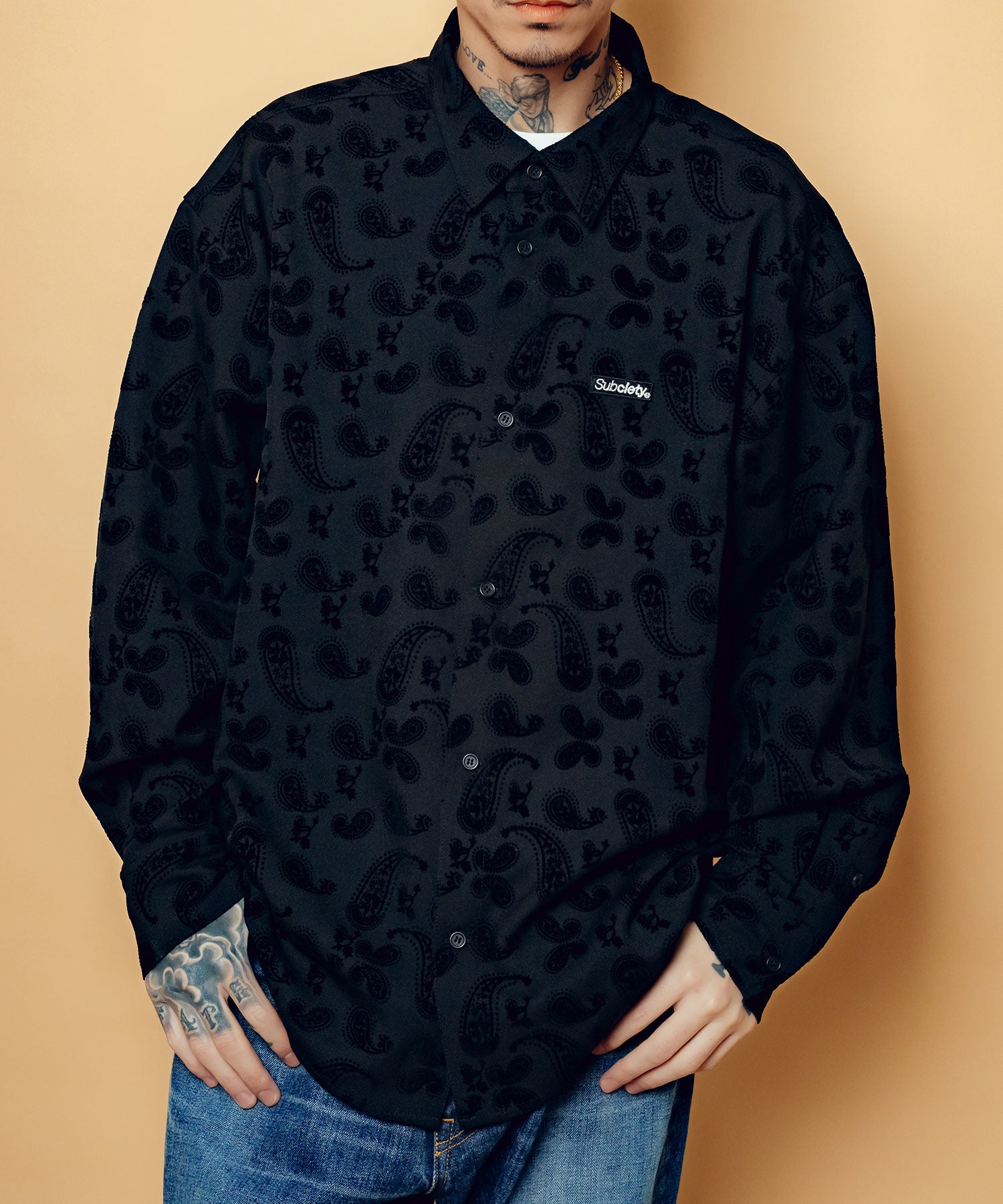 Flocky paisley shirt
