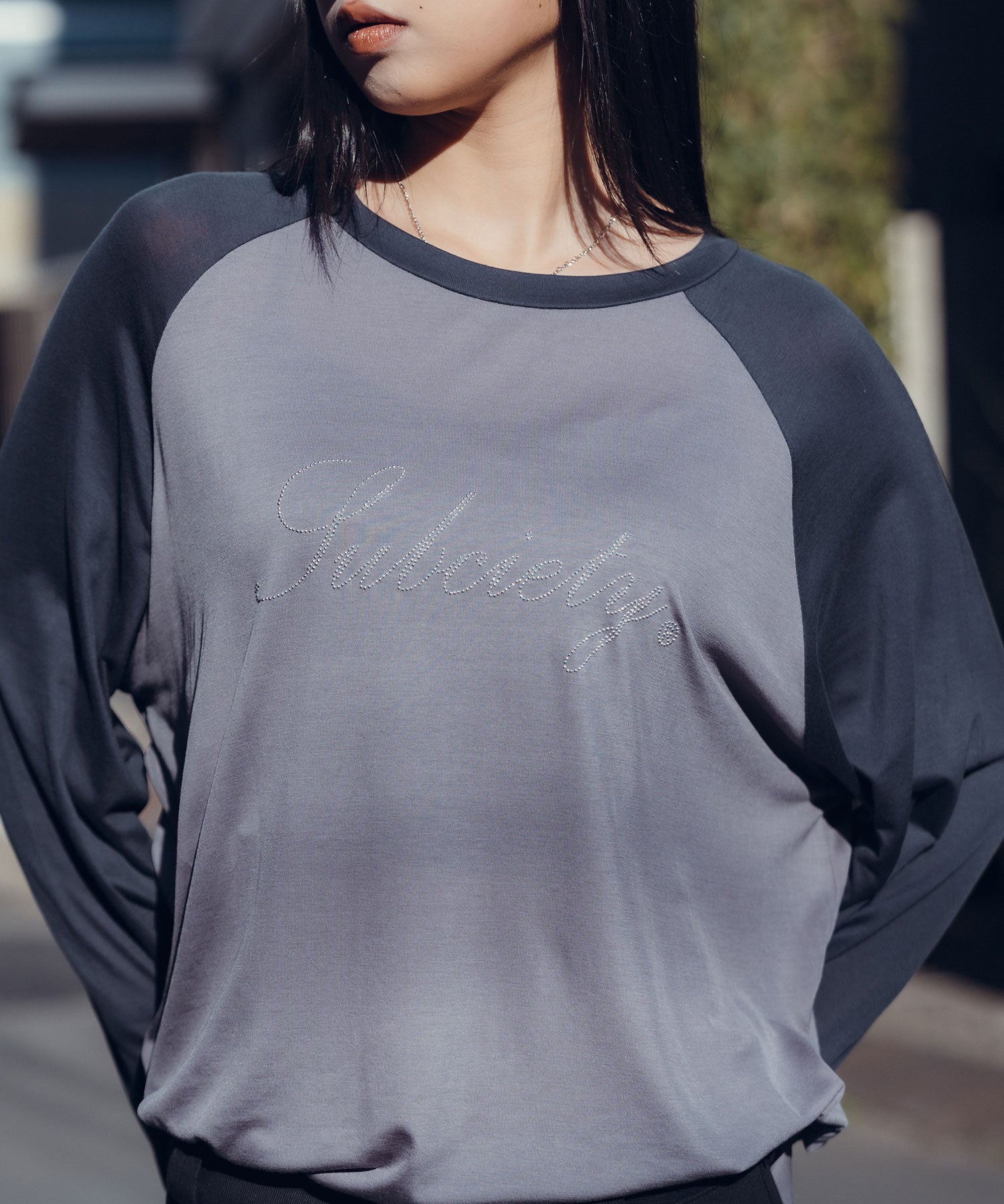 Sheer raglan tee【WOMEN】