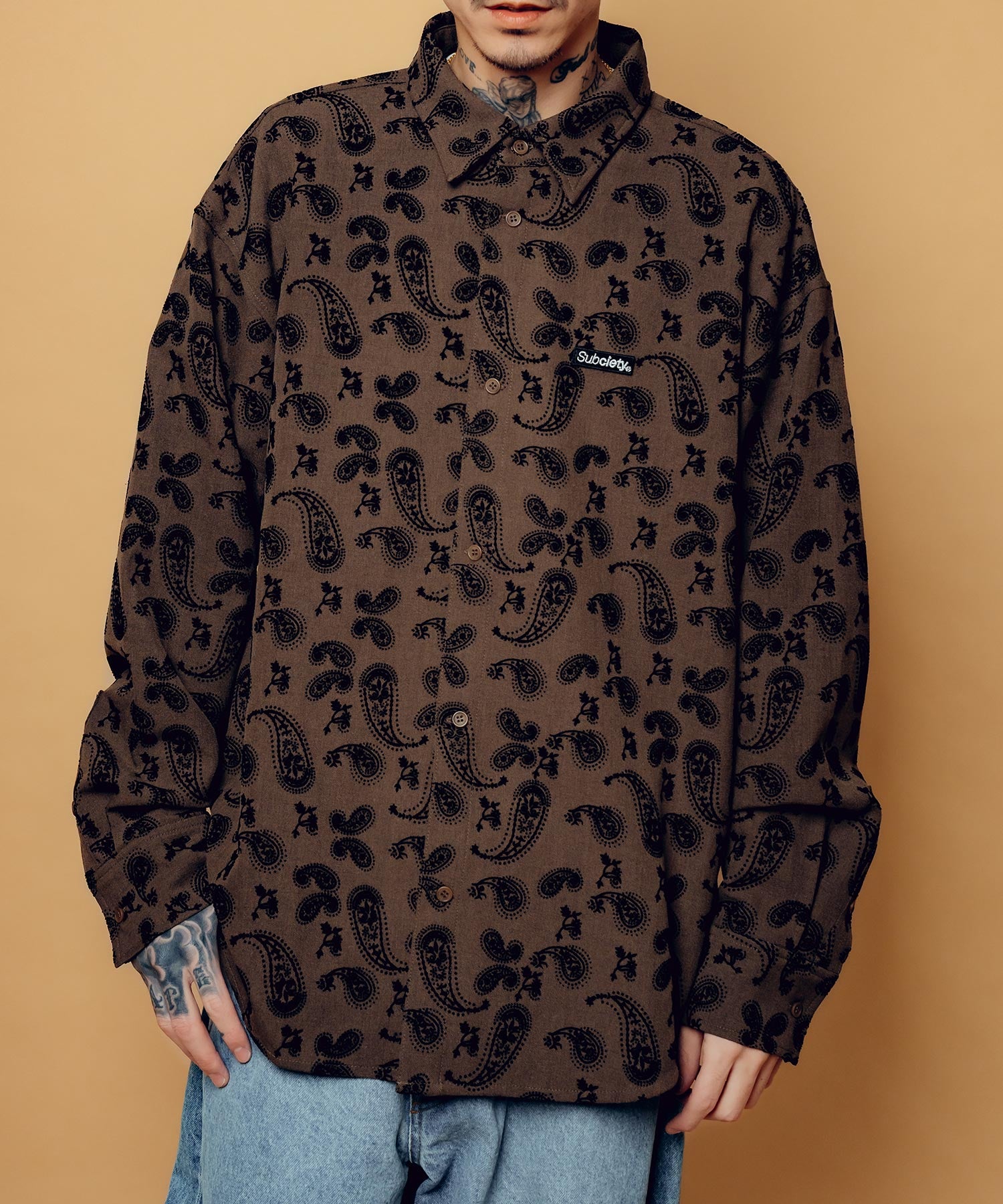 Flocky paisley shirt