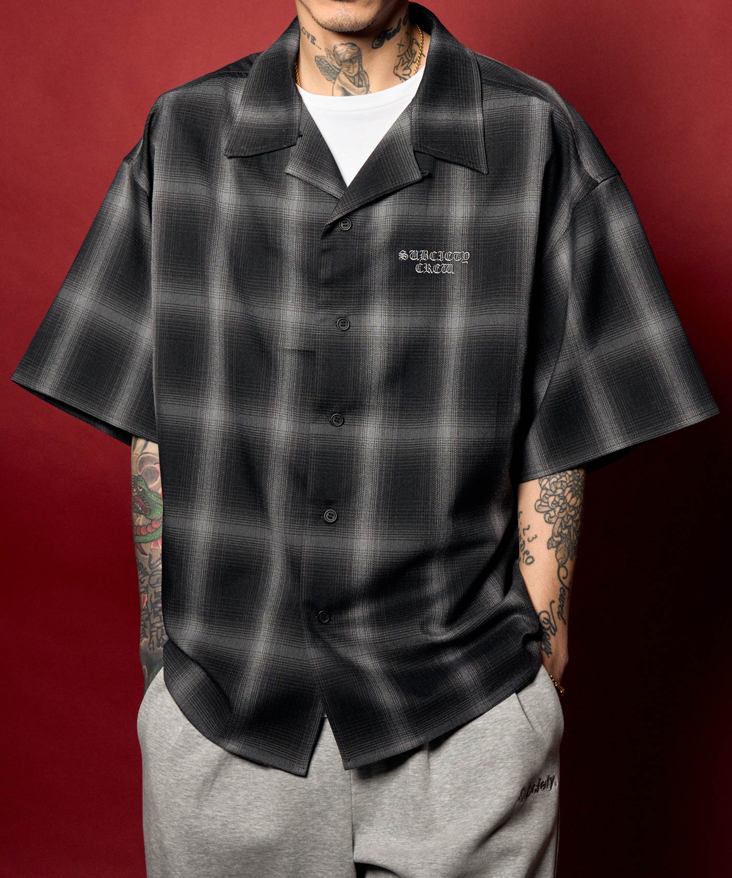 Ombre check shirt