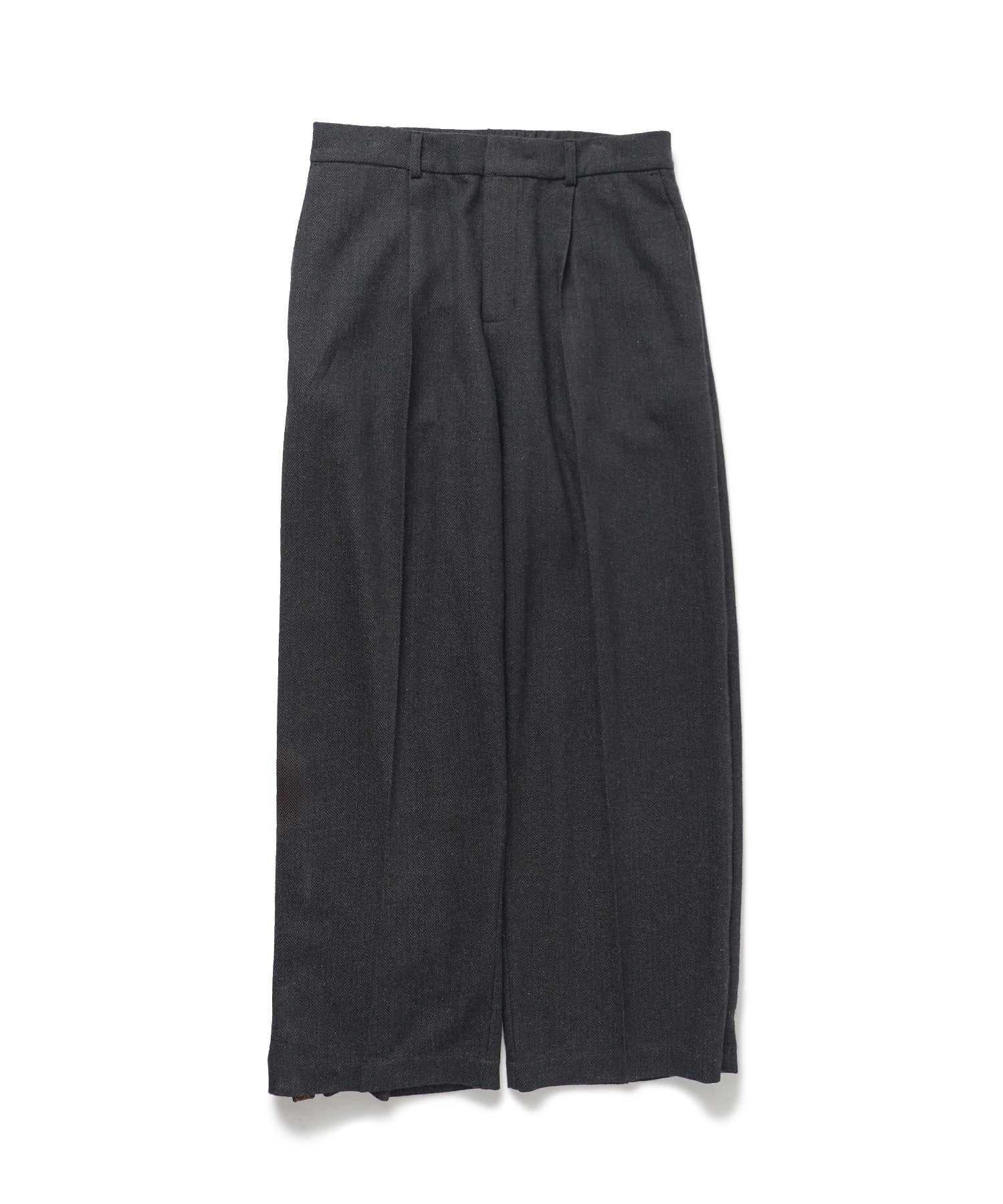 Herringbone side zip wide slacks-thumbmail-4