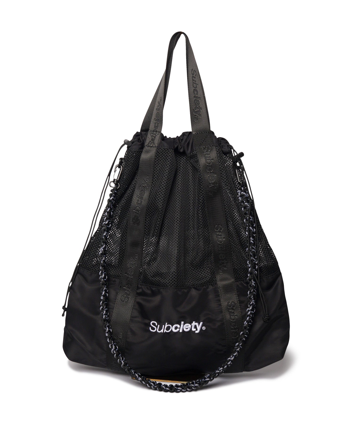 Mesh shoulder tote bag