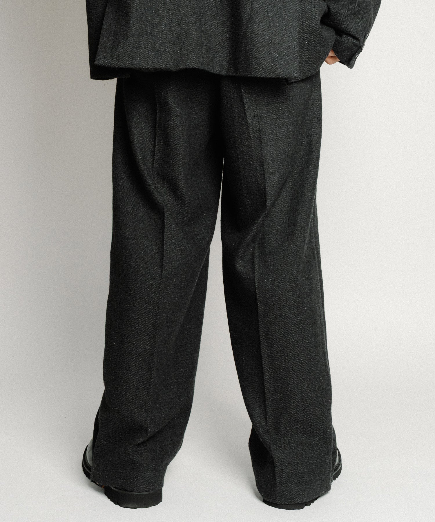 Herringbone side zip wide slacks-thumbmail-9