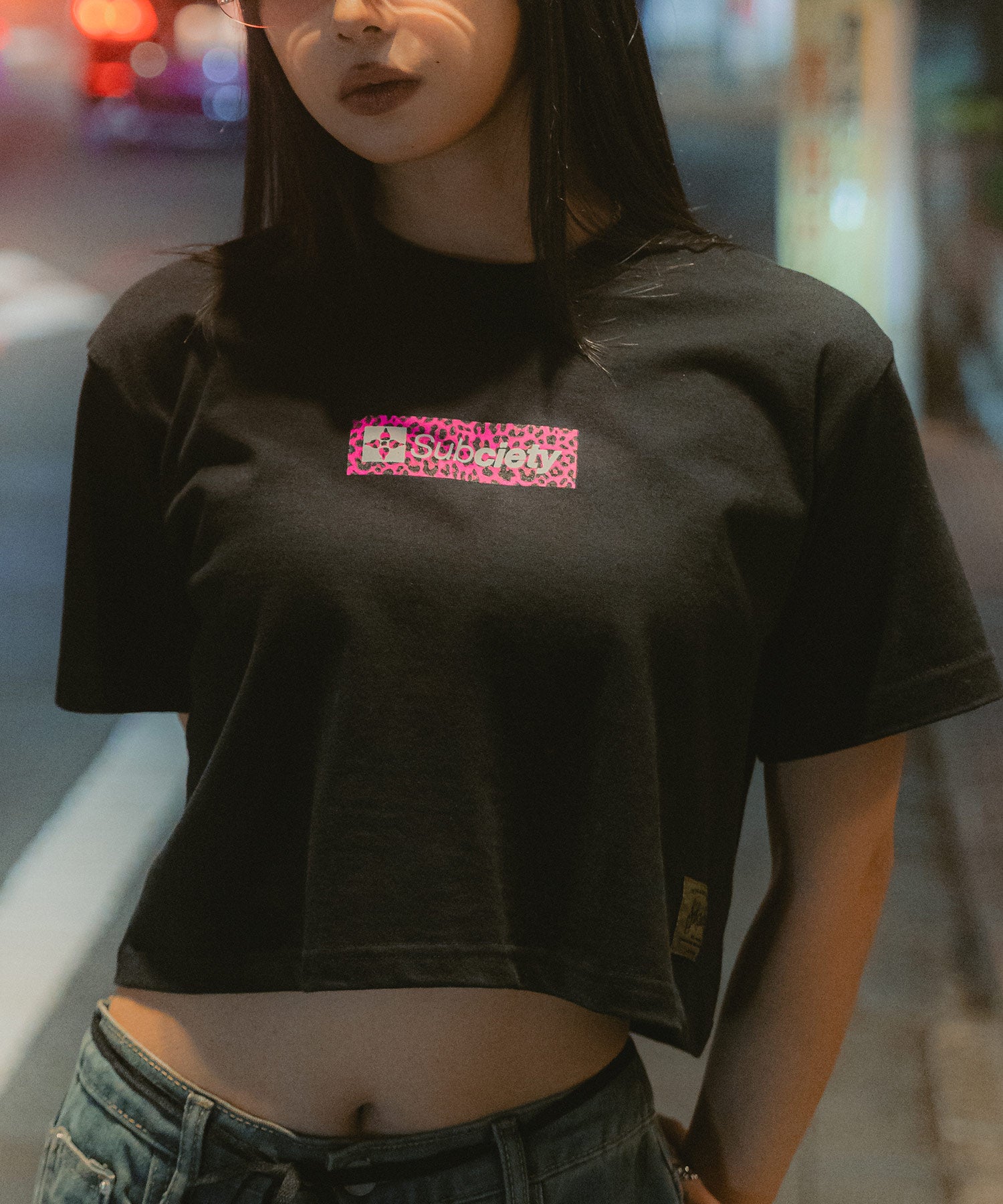 Cropped leopard box tee【WOMEN】-thumbmail-4