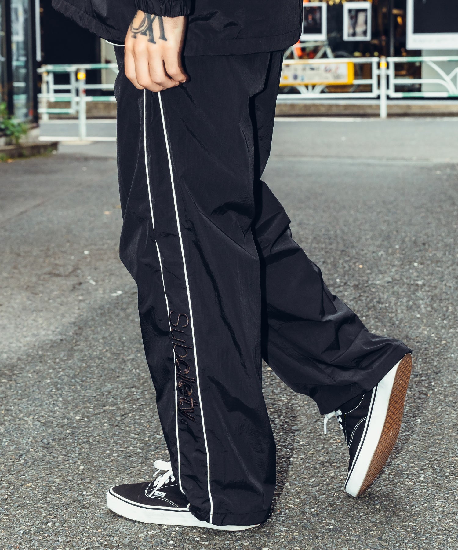 Nylon track pants
