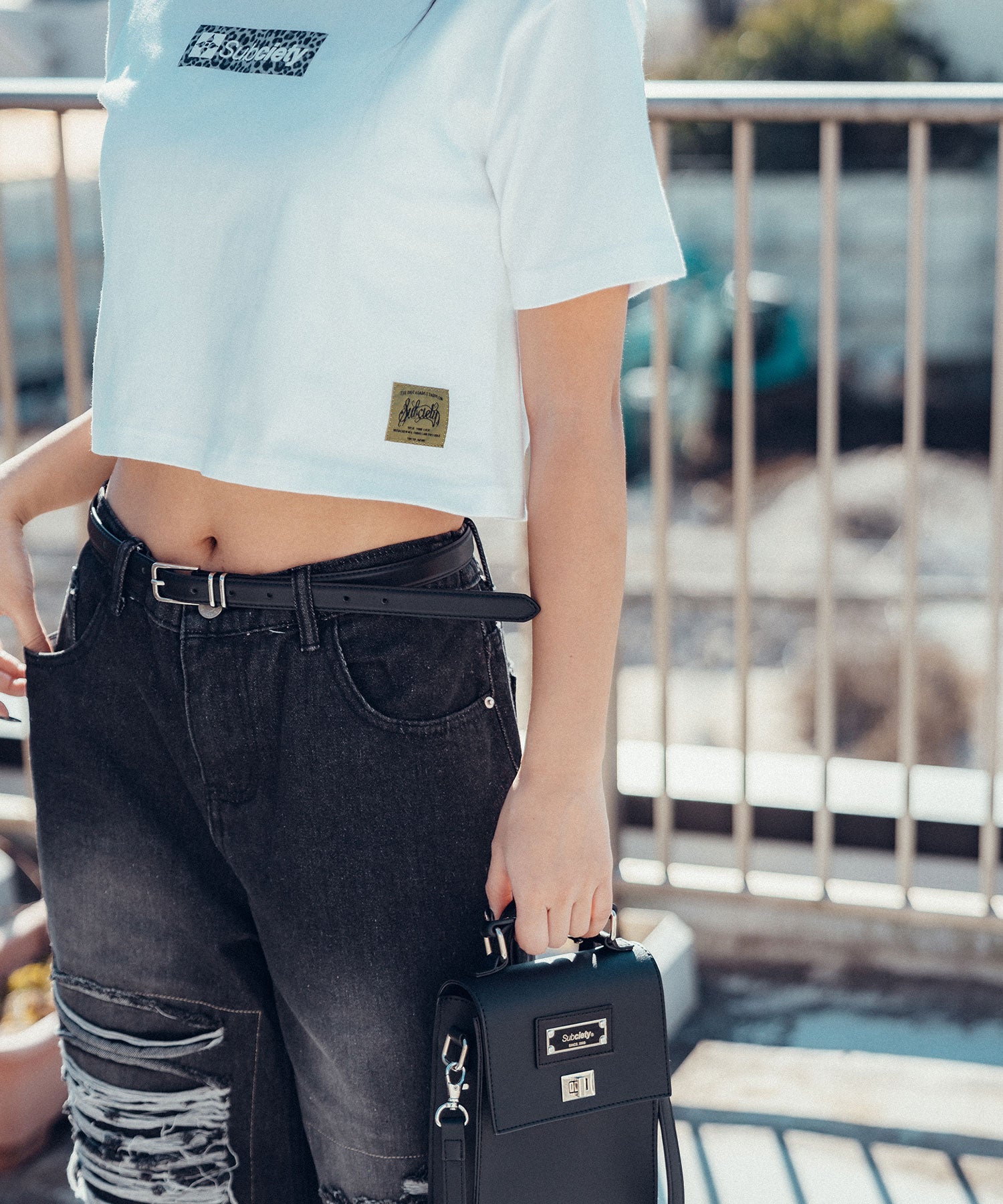 Cropped leopard box tee【WOMEN】-thumbmail-6