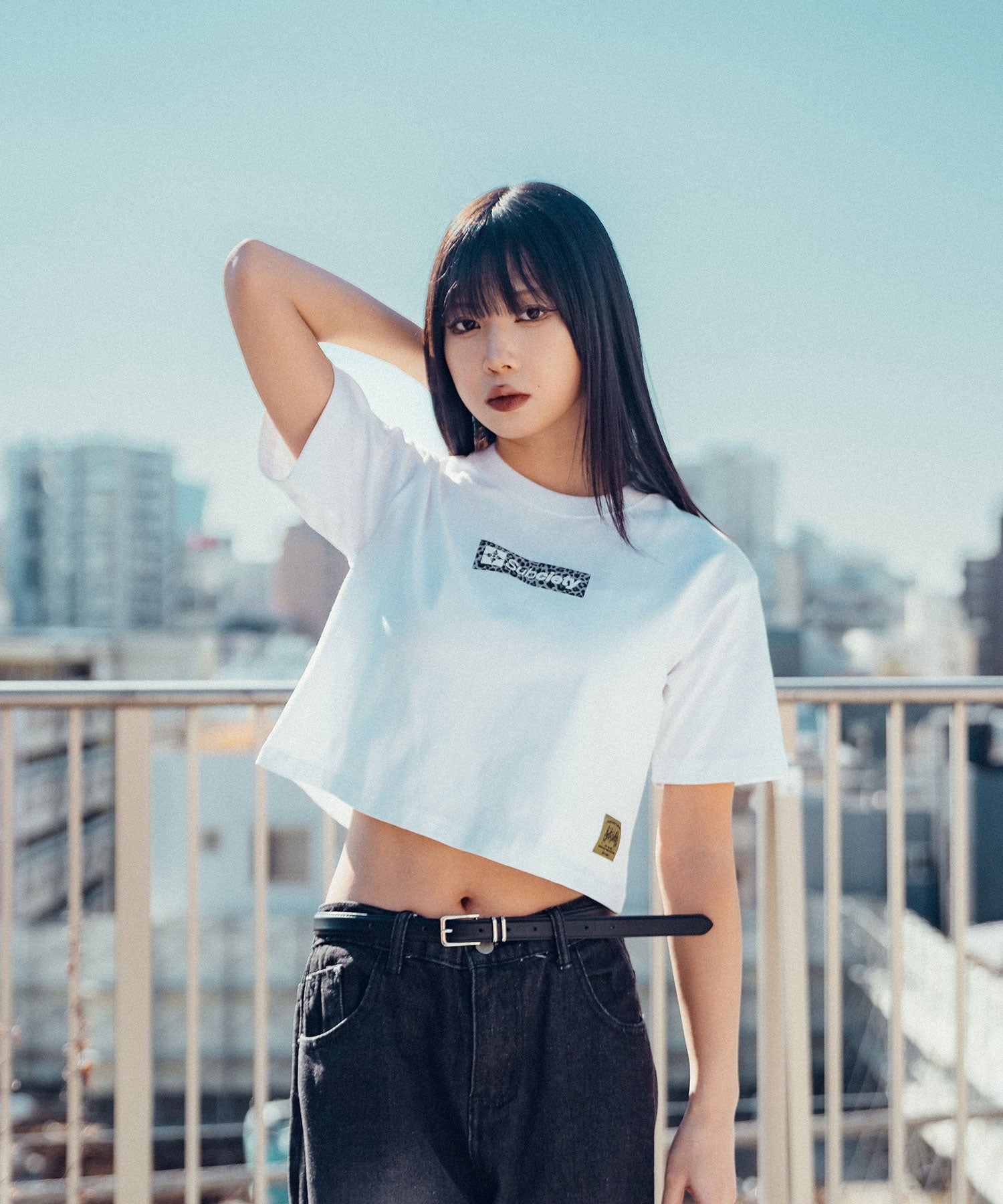 Cropped leopard box tee【WOMEN】-thumbmail-5