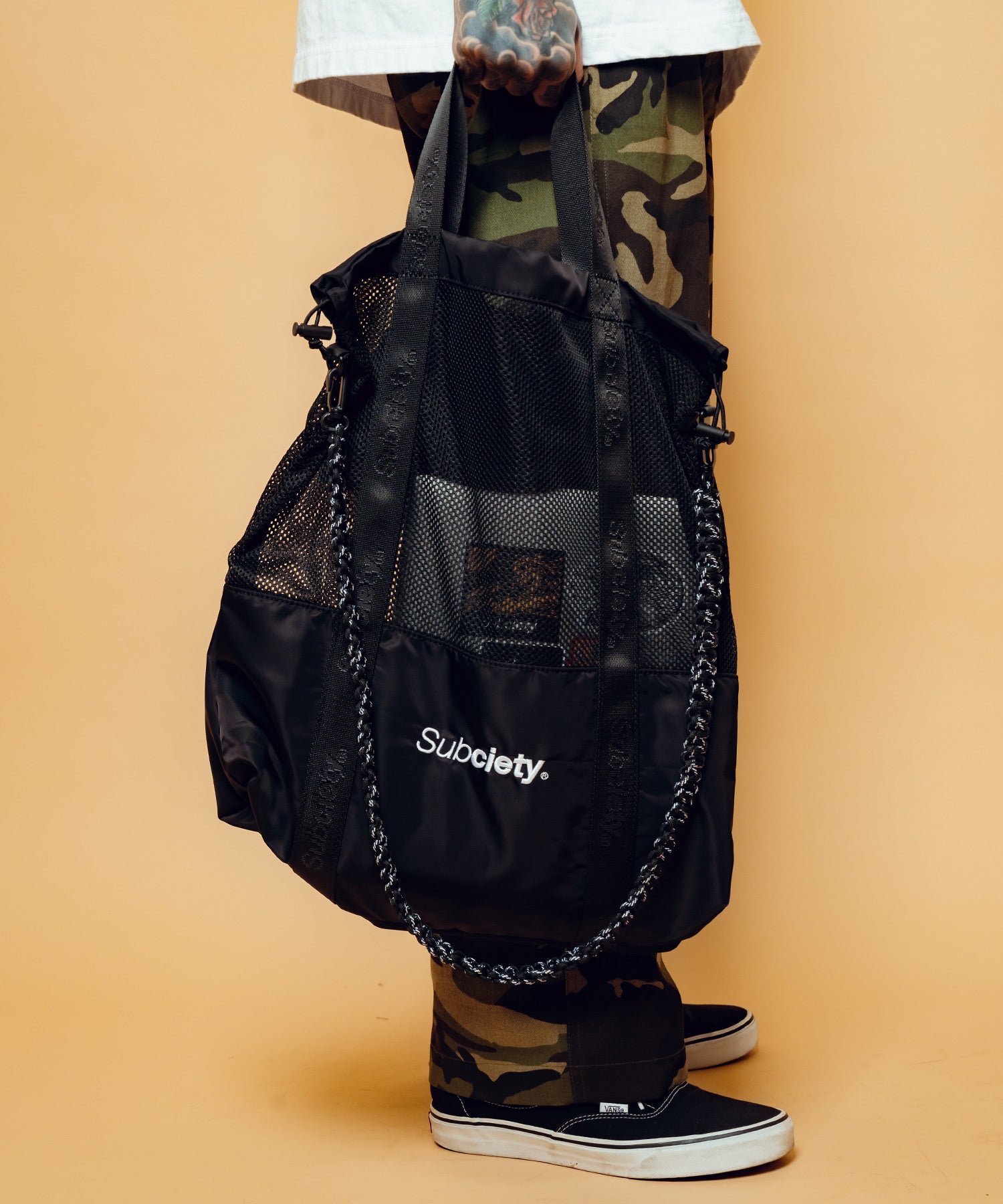 Mesh shoulder tote bag-thumbmail-4