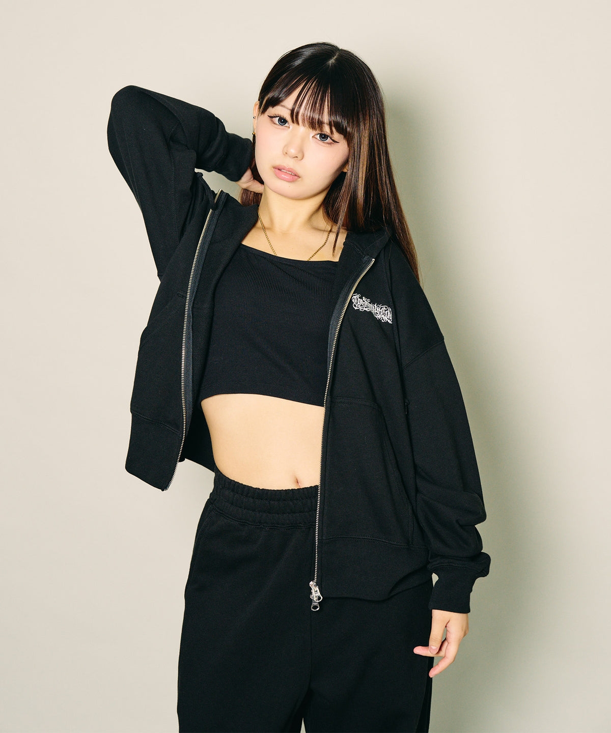 Boxy double zip up hoodie-thumbmail-11