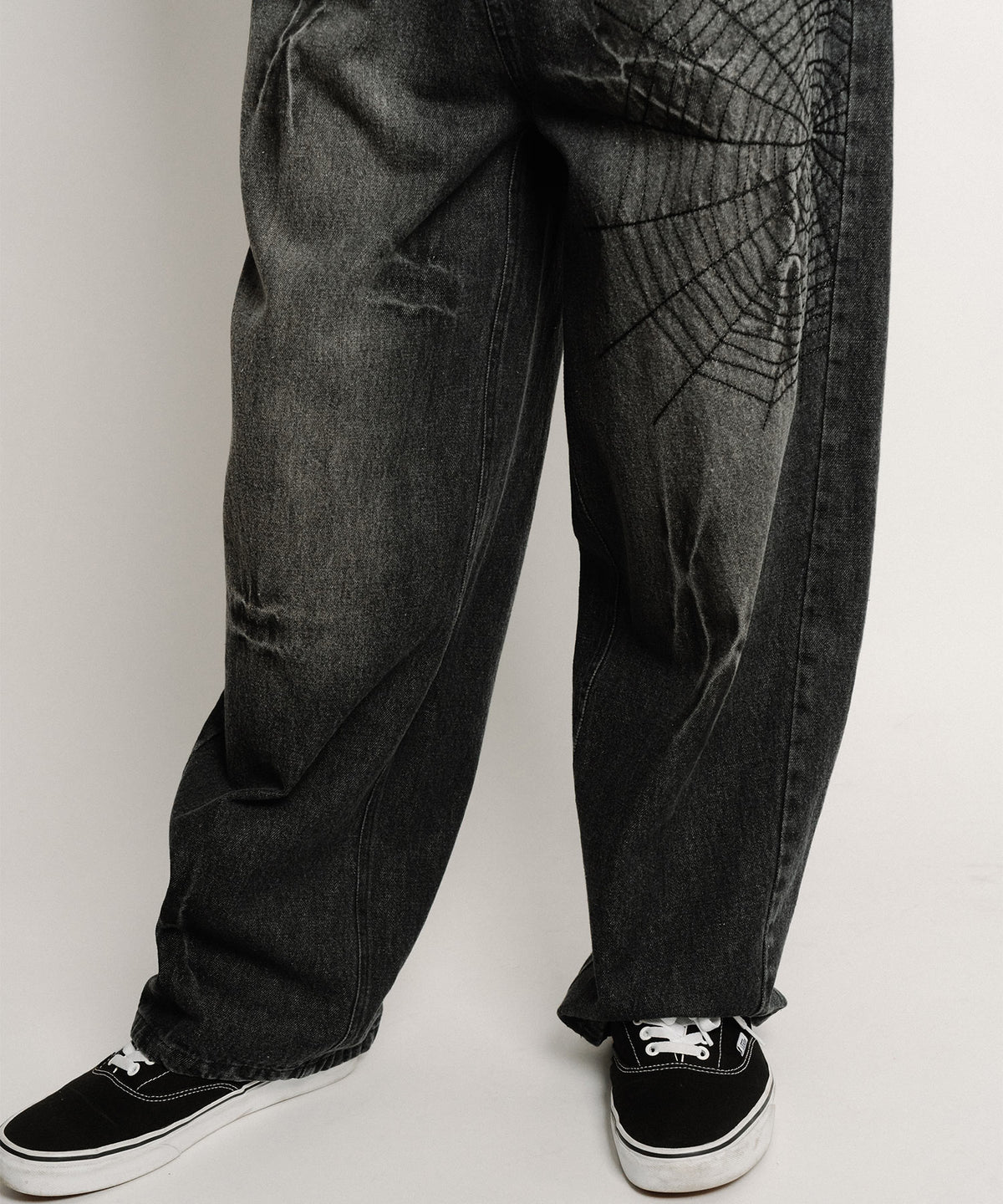 Cobweb curved denim pants-thumbmail-13