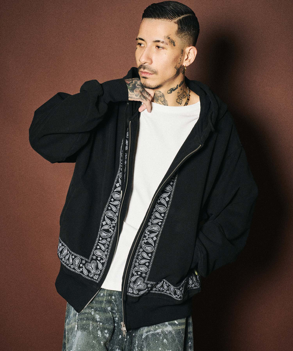 Embroidered Bandana Hoodie-thumbmail-5