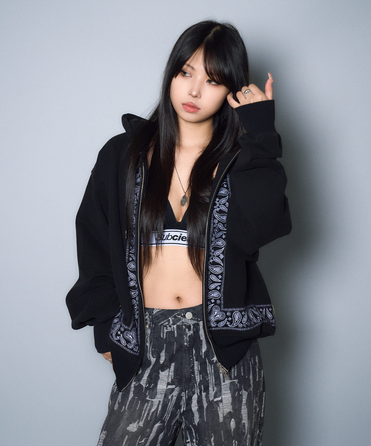 Embroidered Bandana Hoodie-thumbmail-11
