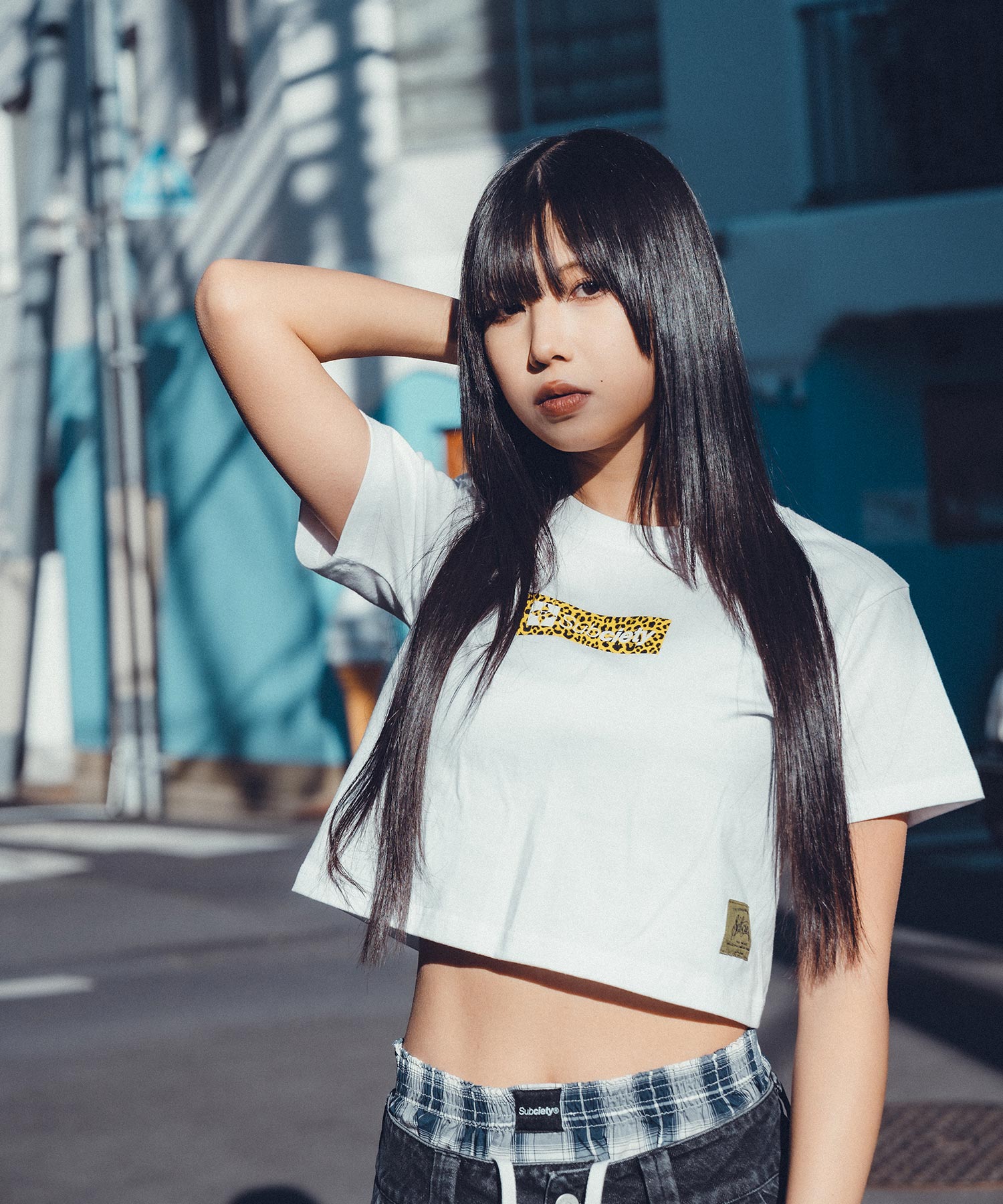 Cropped leopard box tee【WOMEN】-thumbmail-10