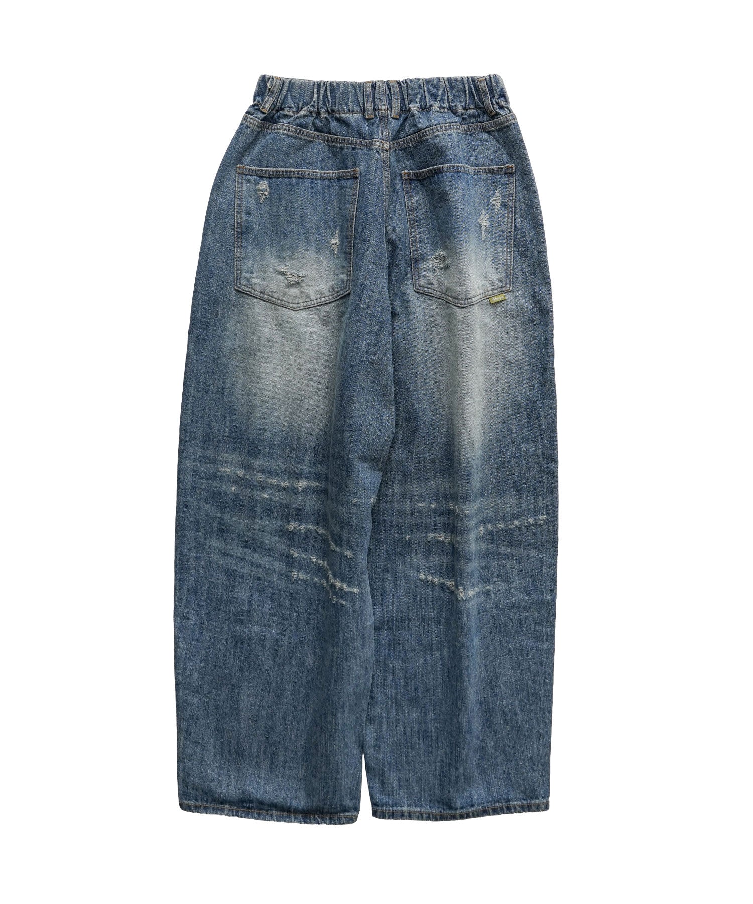 Damaged wide balloon denim pants-thumbmail-3