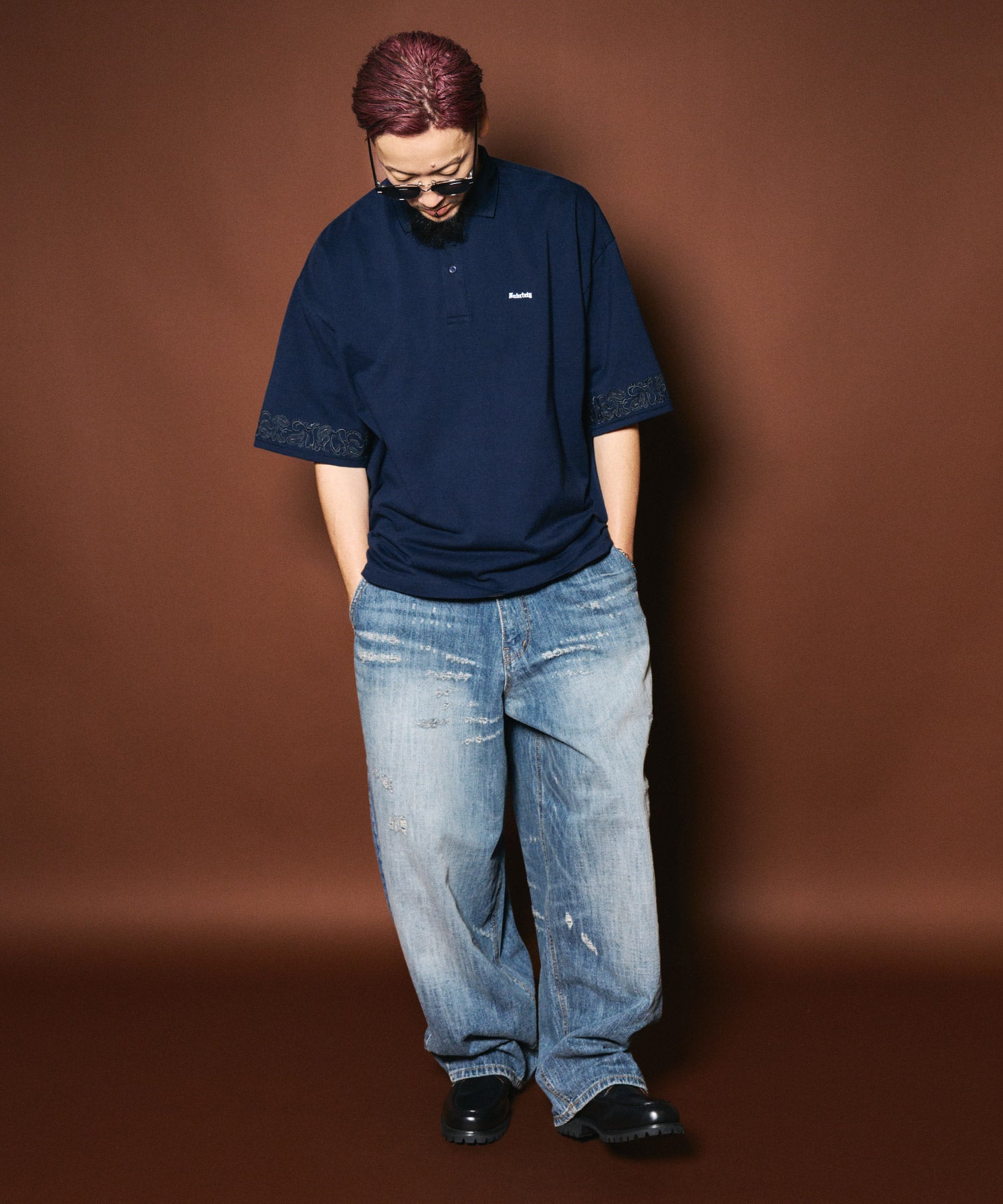 Damaged wide balloon denim pants-thumbmail-10