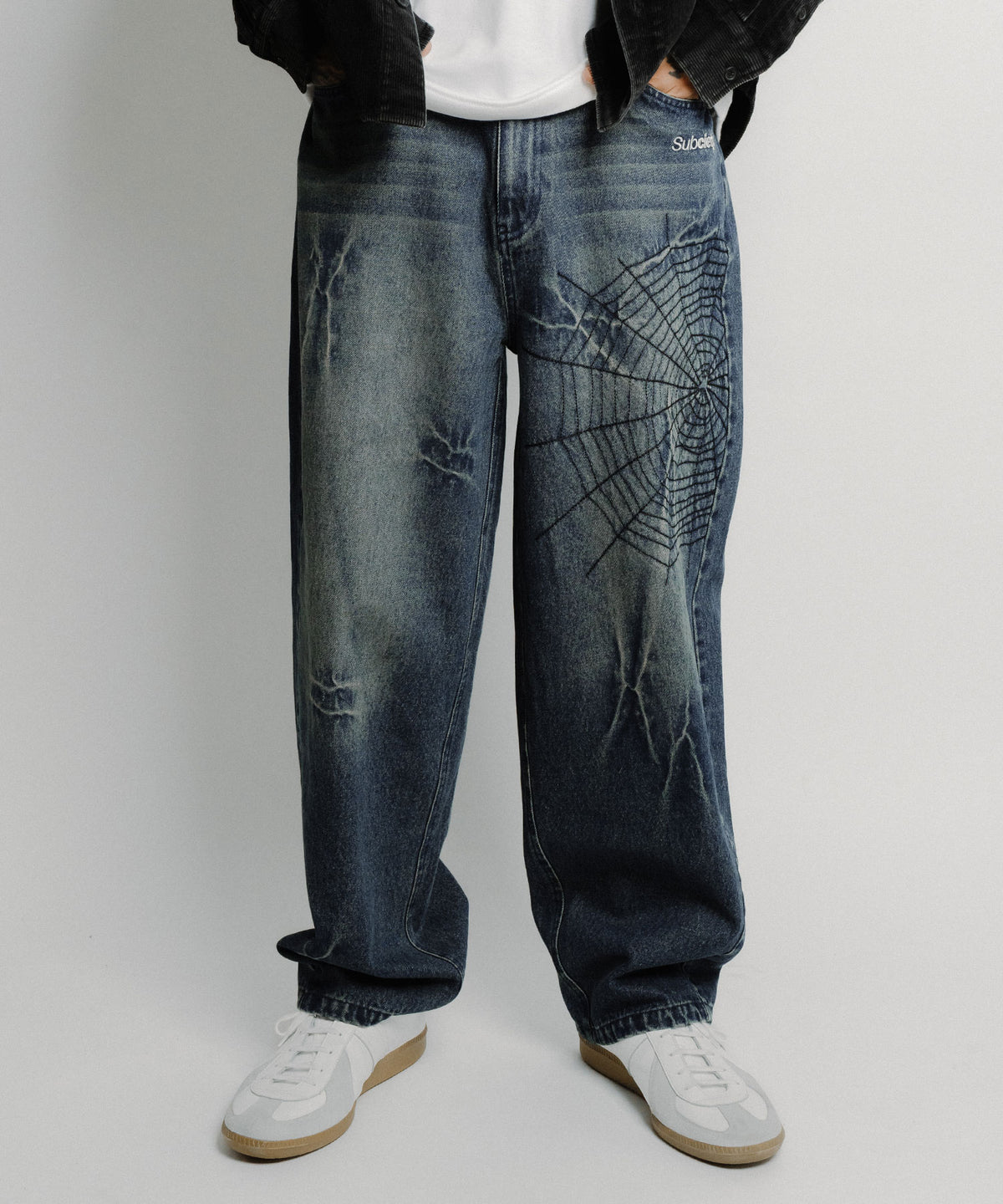 Cobweb curved denim pants-thumbmail-17