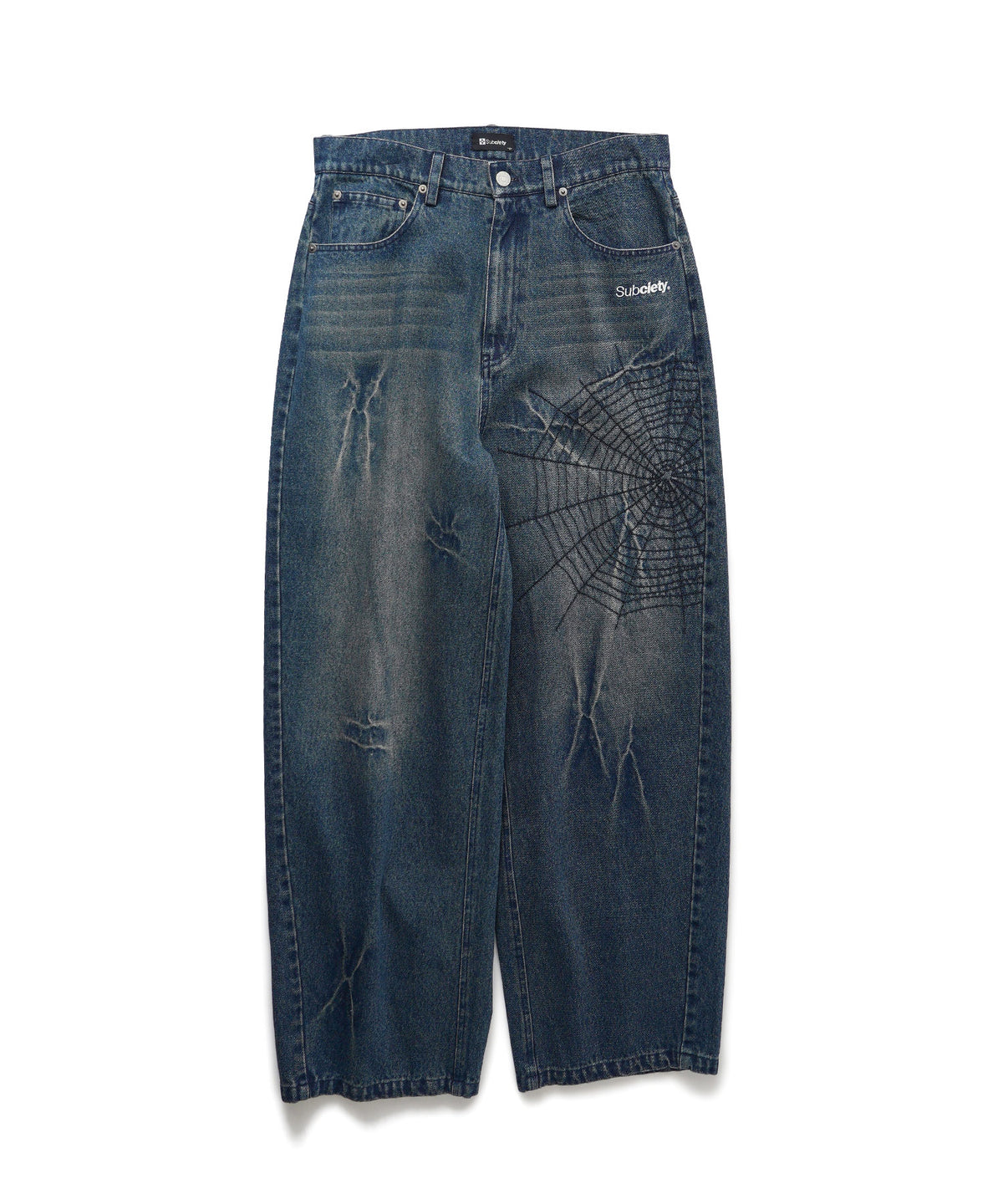 Cobweb curved denim pants-thumbmail-16
