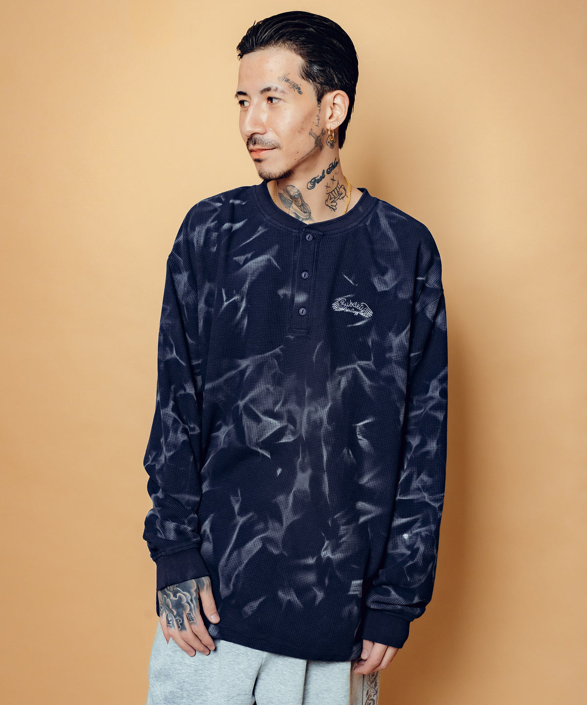 Henry Neck Waffle L/S-thumbmail-12