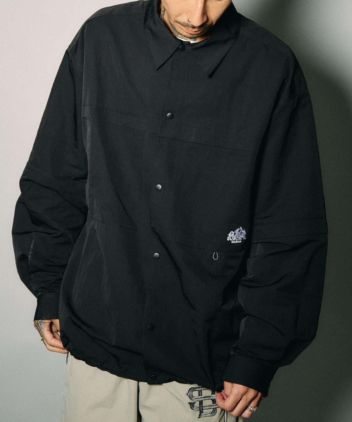 Detachable sleeve ripstop shirt-thumbmail-1