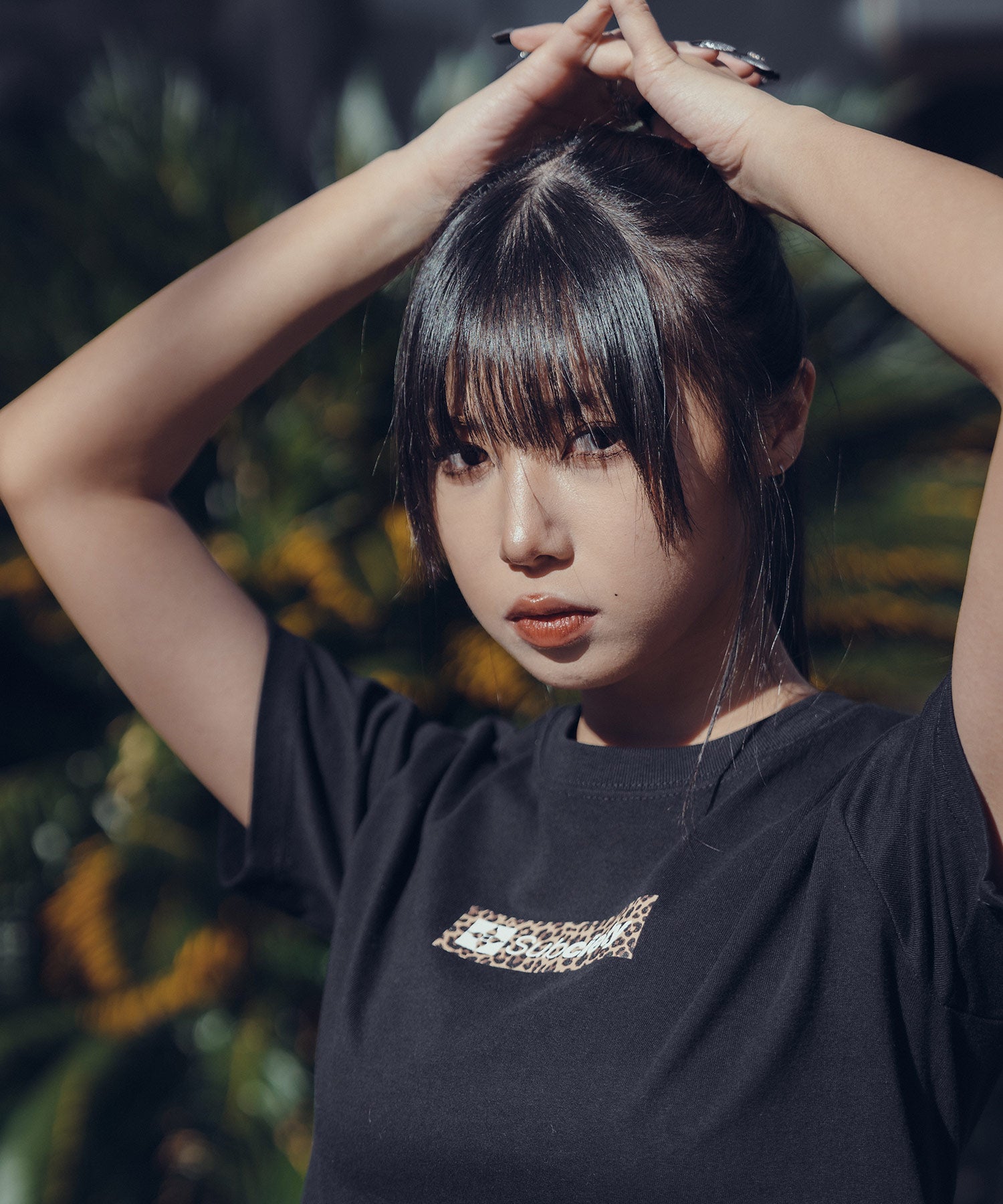 Cropped leopard box tee【WOMEN】-thumbmail-17