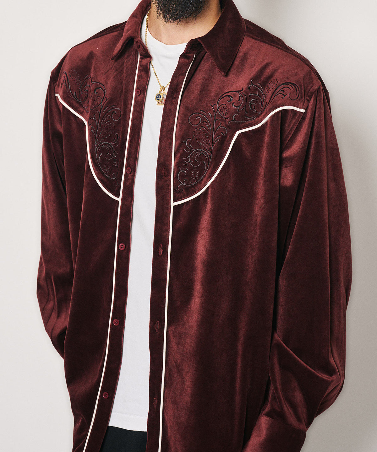 Embroidered velour western shirt-thumbmail-13
